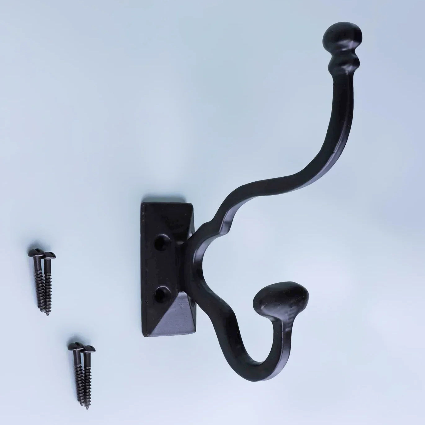Heavy-Duty Traditional Black Cast Iron Coat Hooks - G Decor