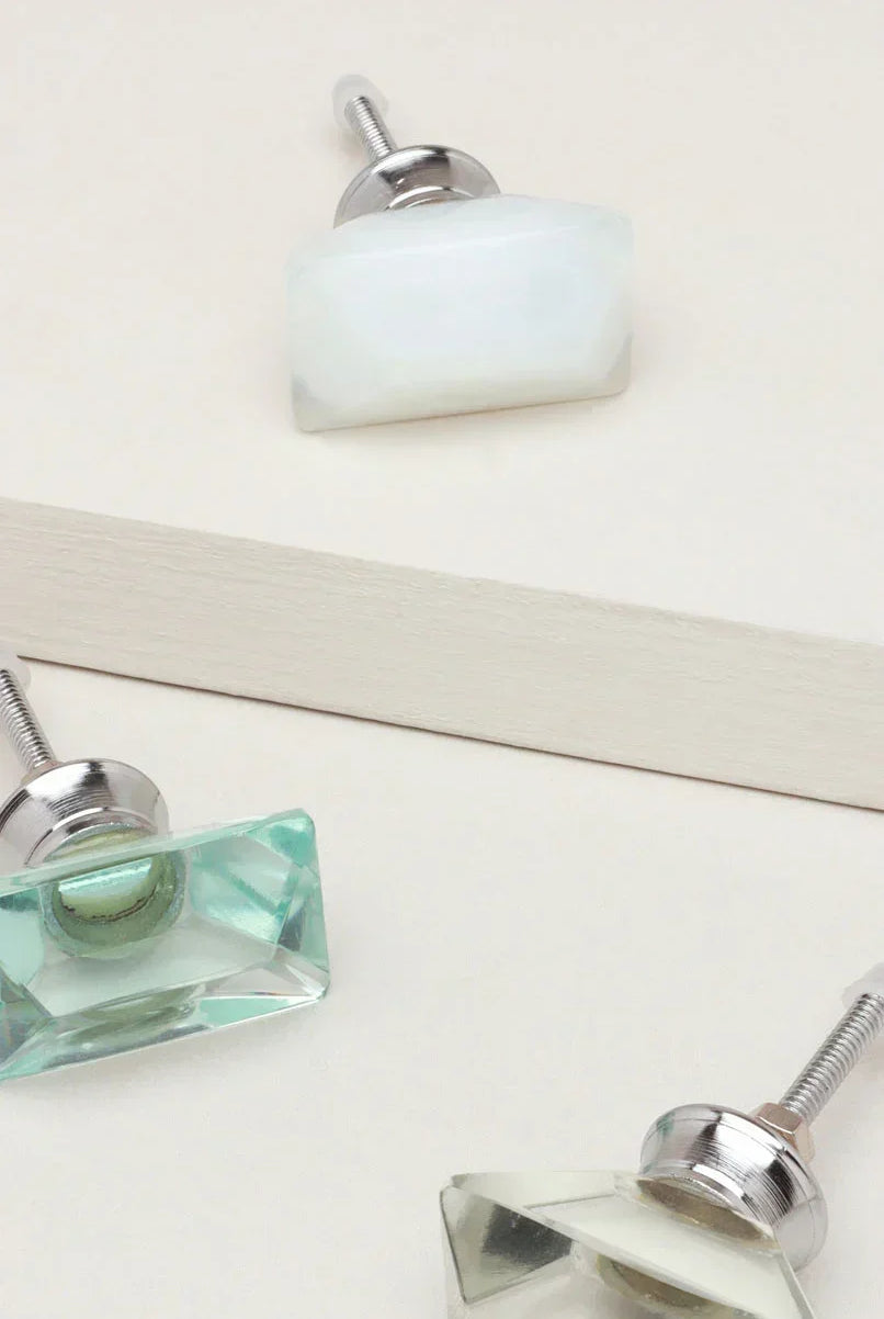 Javier Misty Crystal Mirror Glass Pull Knobs - G Decor