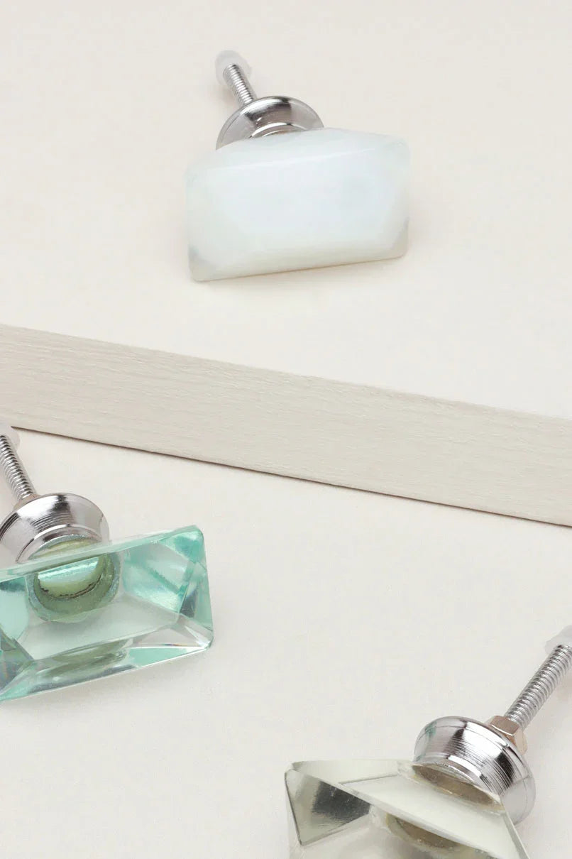 Javier Misty Crystal Mirror Glass Pull Knobs - G Decor