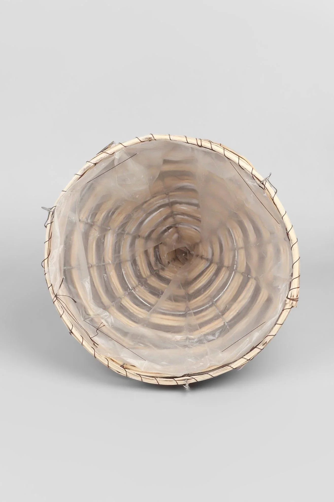 Large Handwoven Natural Fibre Hanging Cone Planter — view 5, G Decor