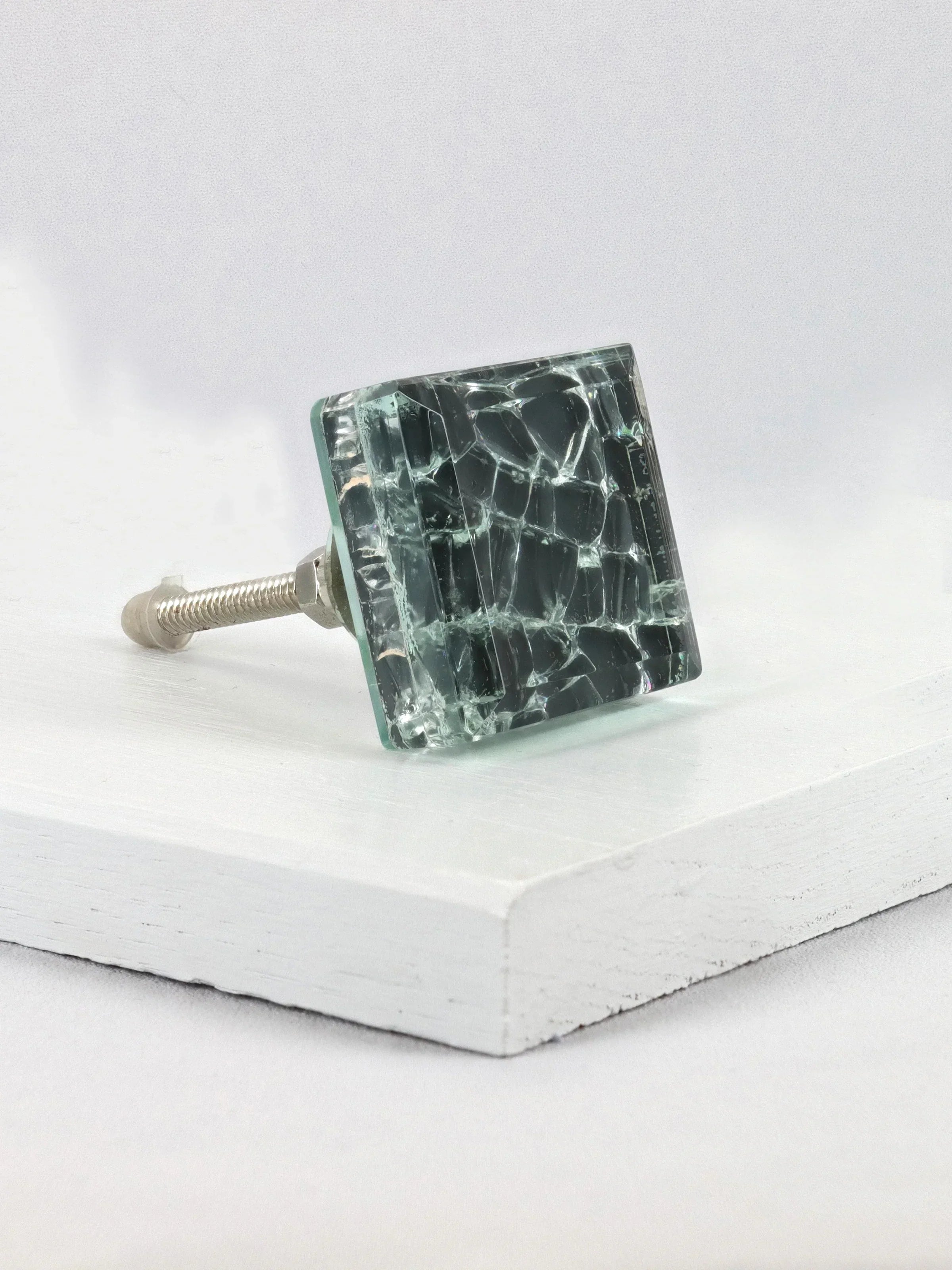 maison-square-crystal-crackle-mirror-glass-pull-knobs-g-decor-68571 - G Decor