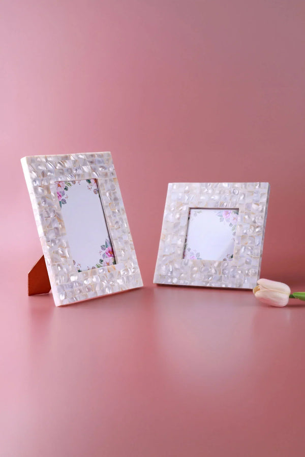 Marcelline Mother of Pearl Photo Frame in Soft Gold