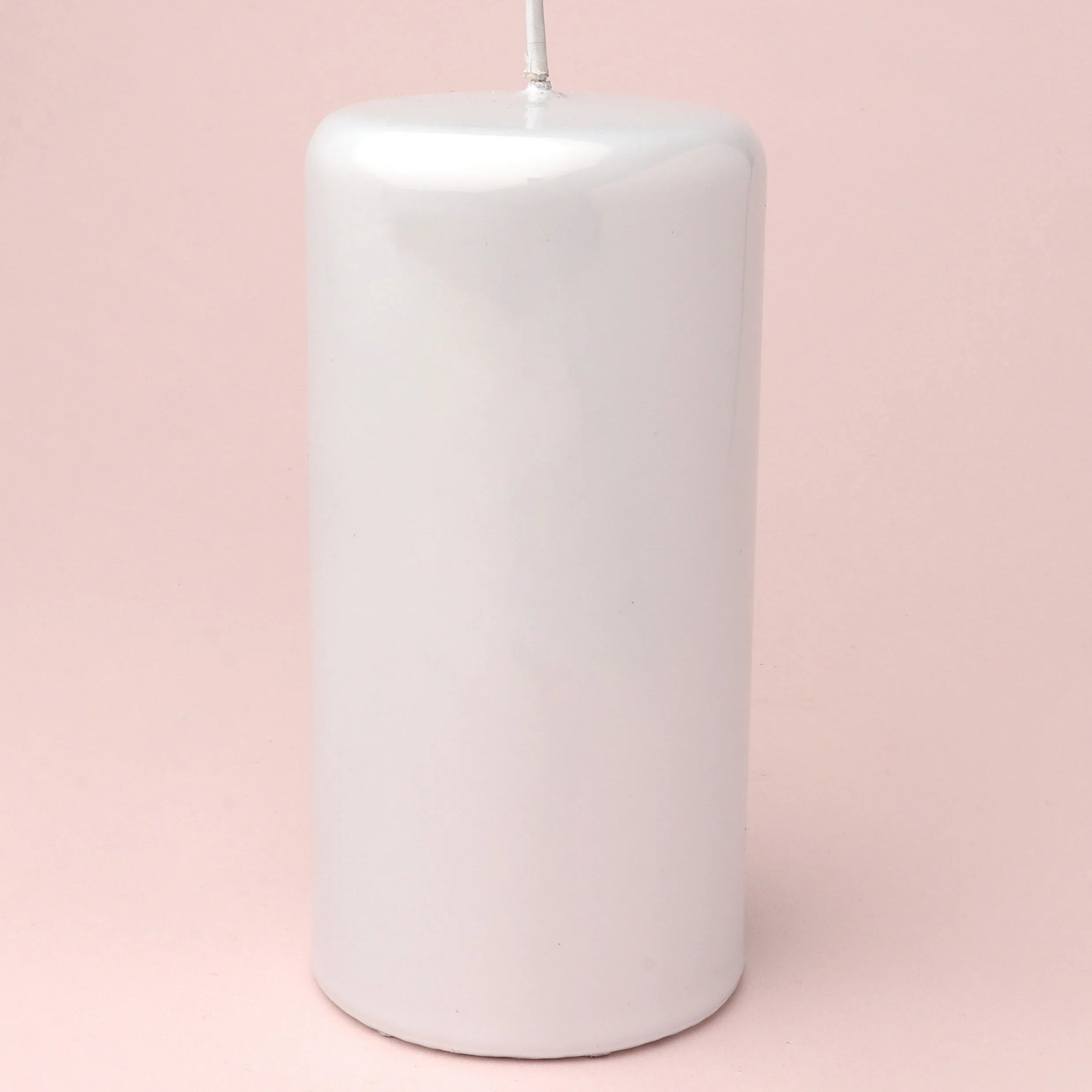 Mirror Glass Effect Limited Edition Clarae Reflet Pearl White Pillar & Ball Candle - G Decor