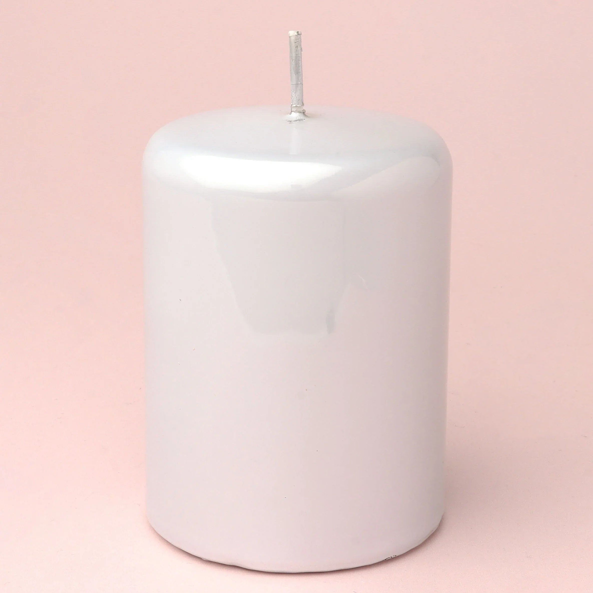 Mirror Glass Effect Limited Edition Clarae Reflet Pearl White Pillar & Ball Candle - G Decor