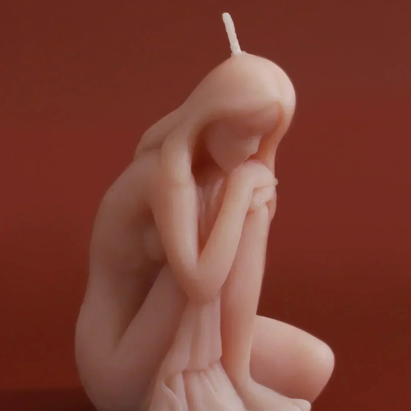 Muscular Male Torso and Crouching Female Candles - G Decor