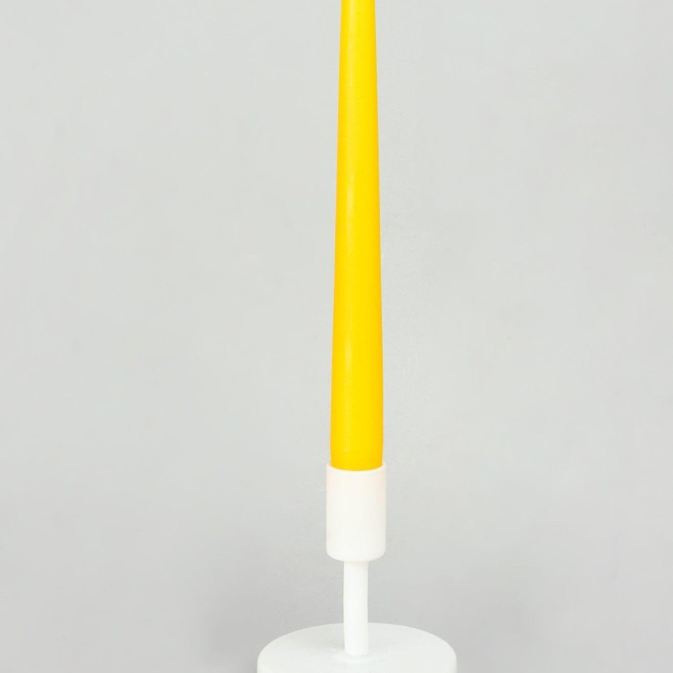 Pastelaria Set of 2, 10 or 20 Sunny Yellow Tall Pastel Dinner & Taper Candles - G Decor