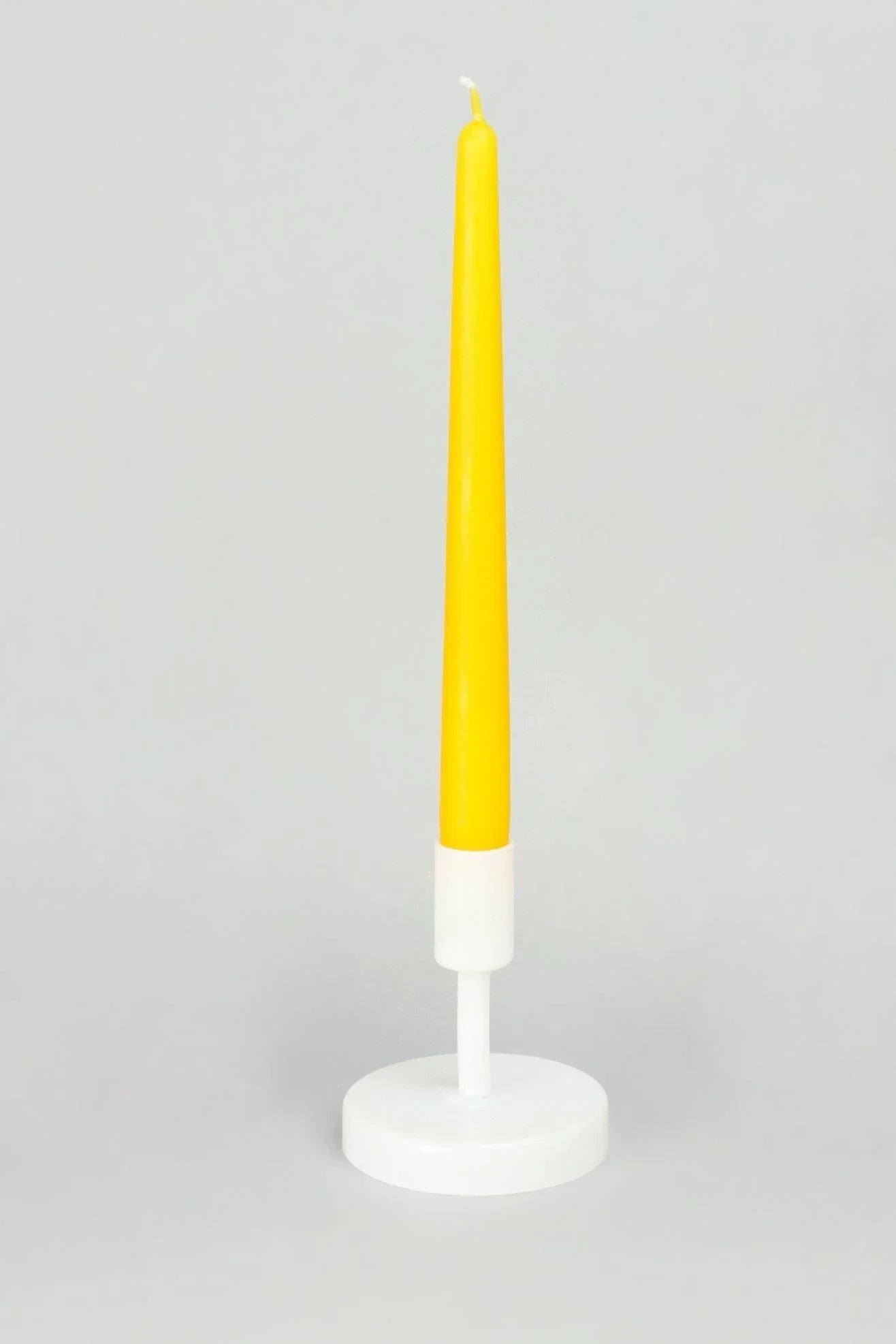 Pastelaria Sunny Yellow Tall Pastel Taper Candles — close-up view, G Decor