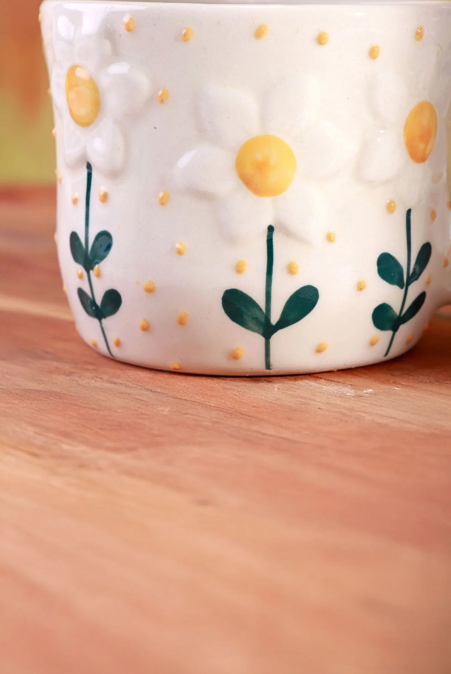 Petal Wildflower Handmade Ceramic Mug Hand-Painted Floral Coffee & Tea Cup - G Decor