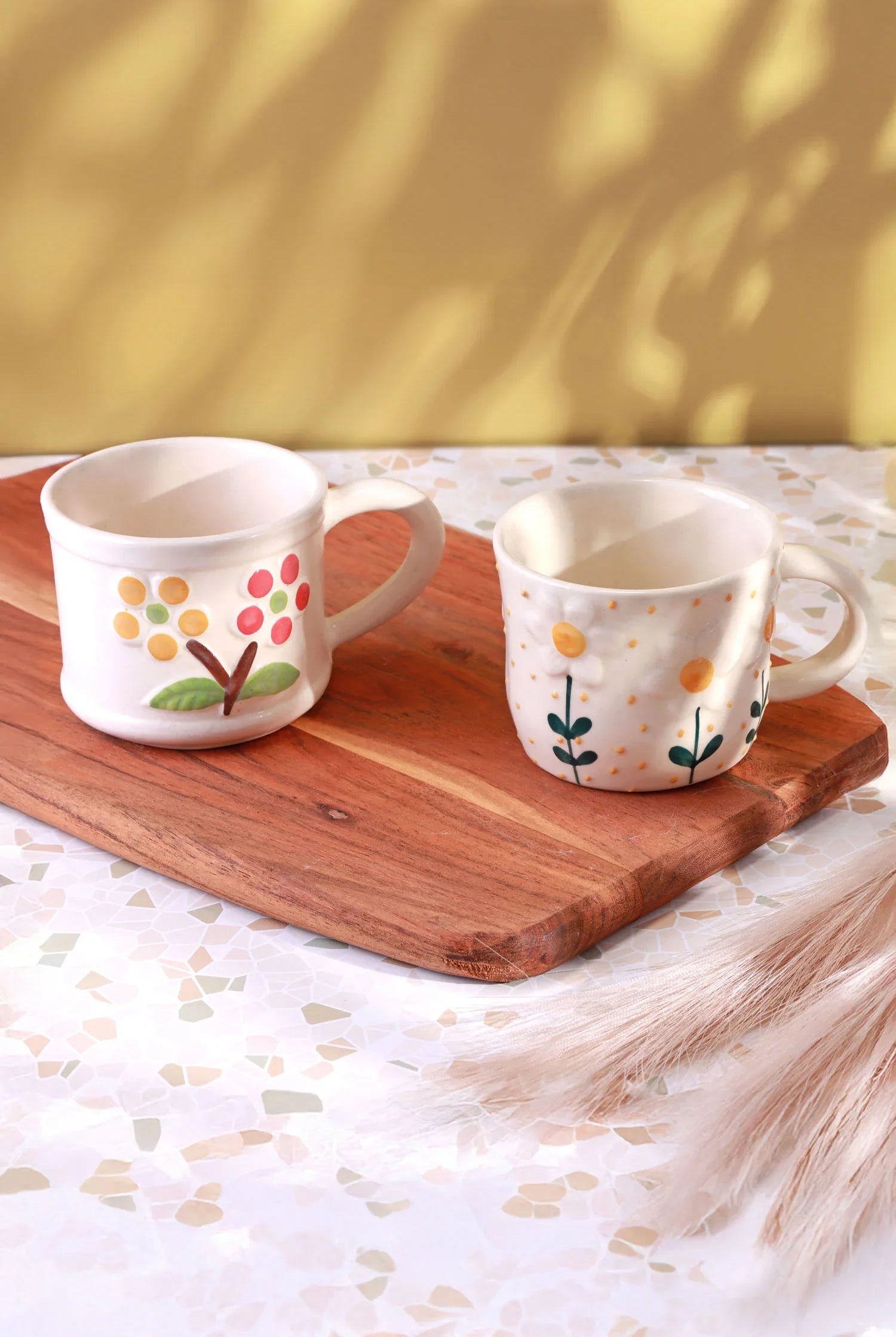 Petal Wildflower Handmade Ceramic Mug Hand-Painted Floral Coffee & Tea Cup - G Decor
