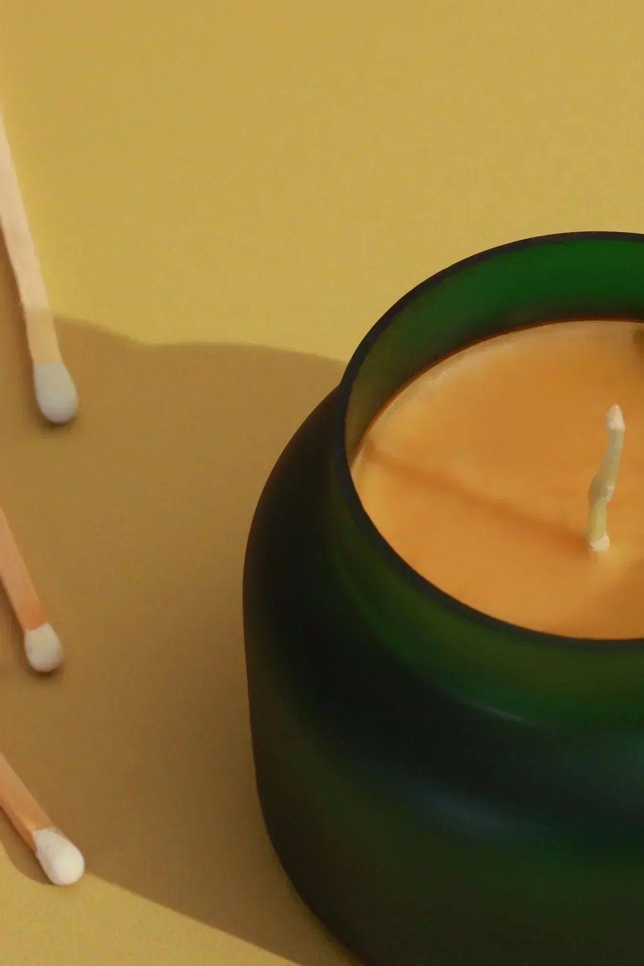 rasa-aranya-patchouli-and-sweet-citrus-scented-candle-in-frosted-green-glass-g-decor-29115 - G Decor