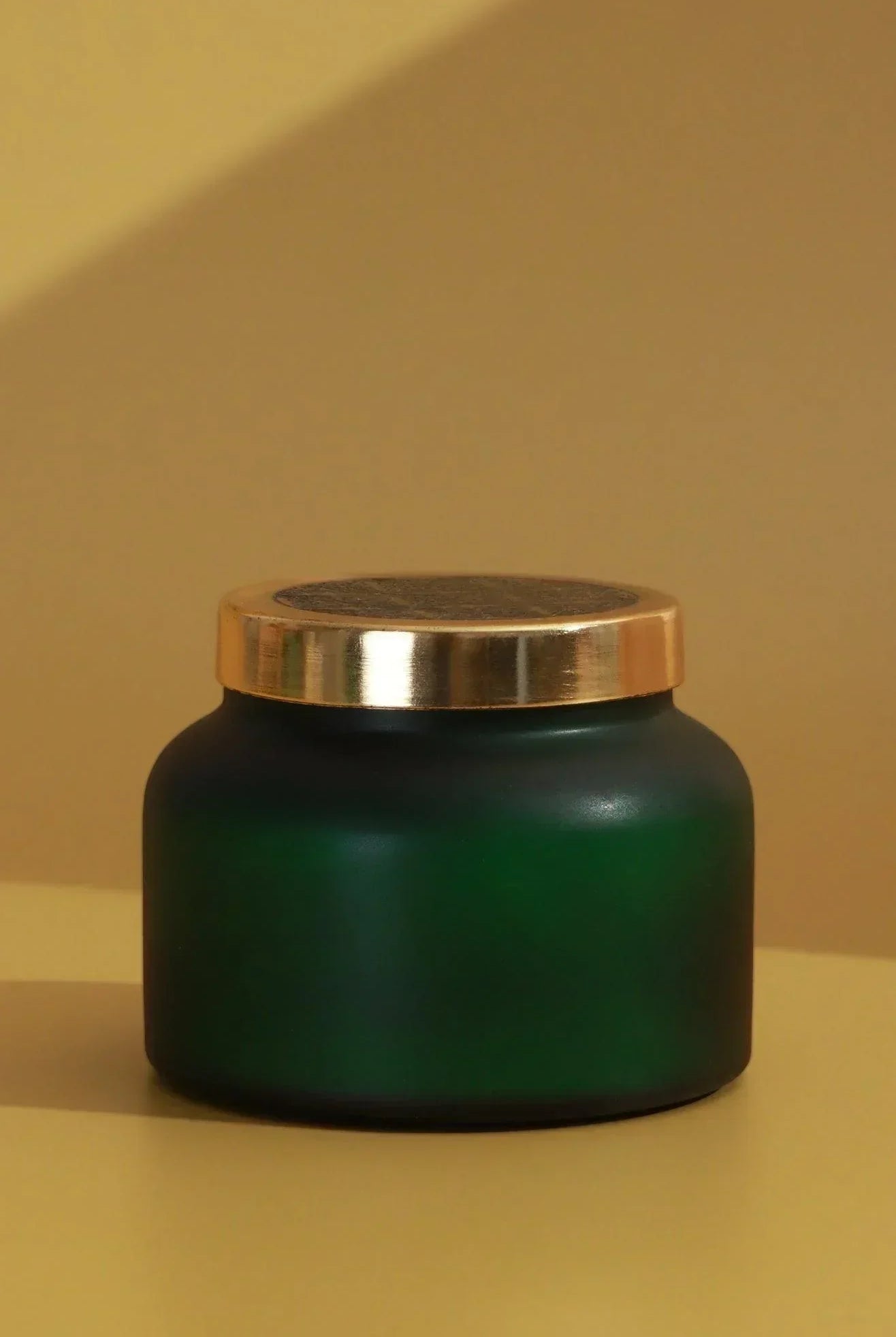 Rasa Aranya Patchouli & Sweet Citrus Scented Candle in Frosted Green Glass - G Decor