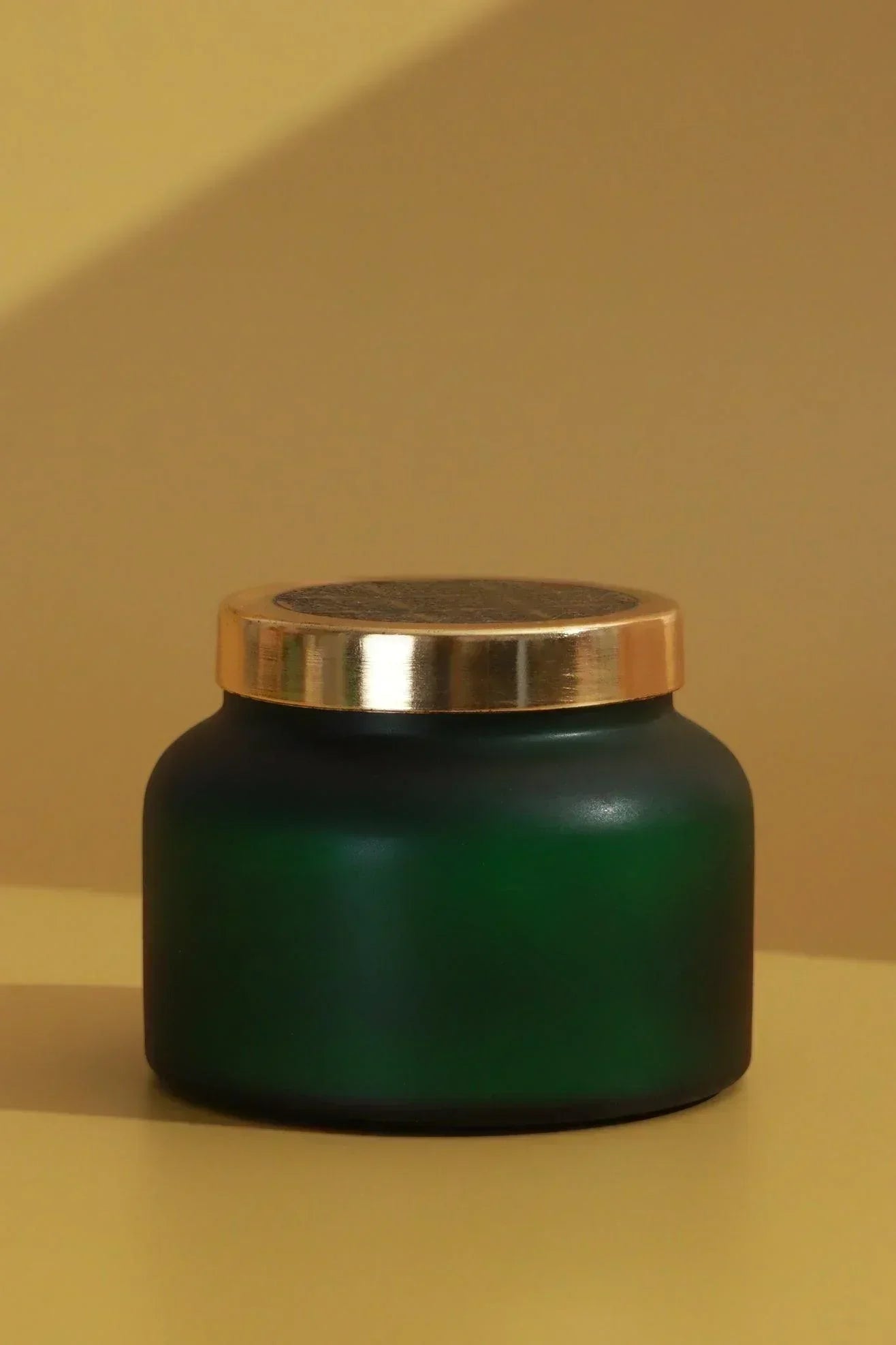 Rasa Aranya Patchouli & Sweet Citrus Scented Candle in Frosted Green Glass - G Decor