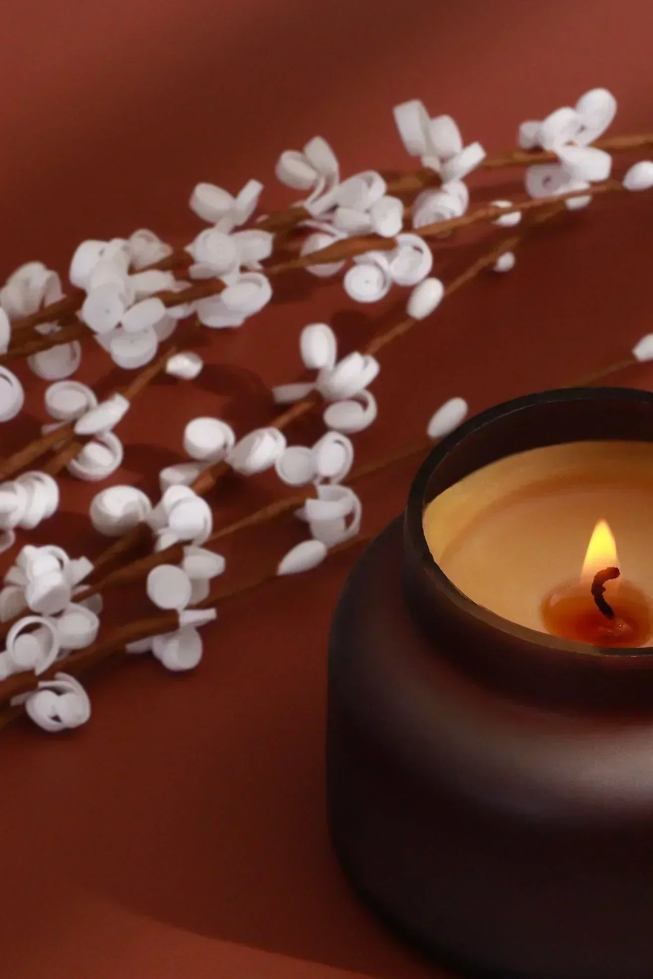 Rasa Nocturne Musk Scented Candle in Frosted Black Glass - G Decor