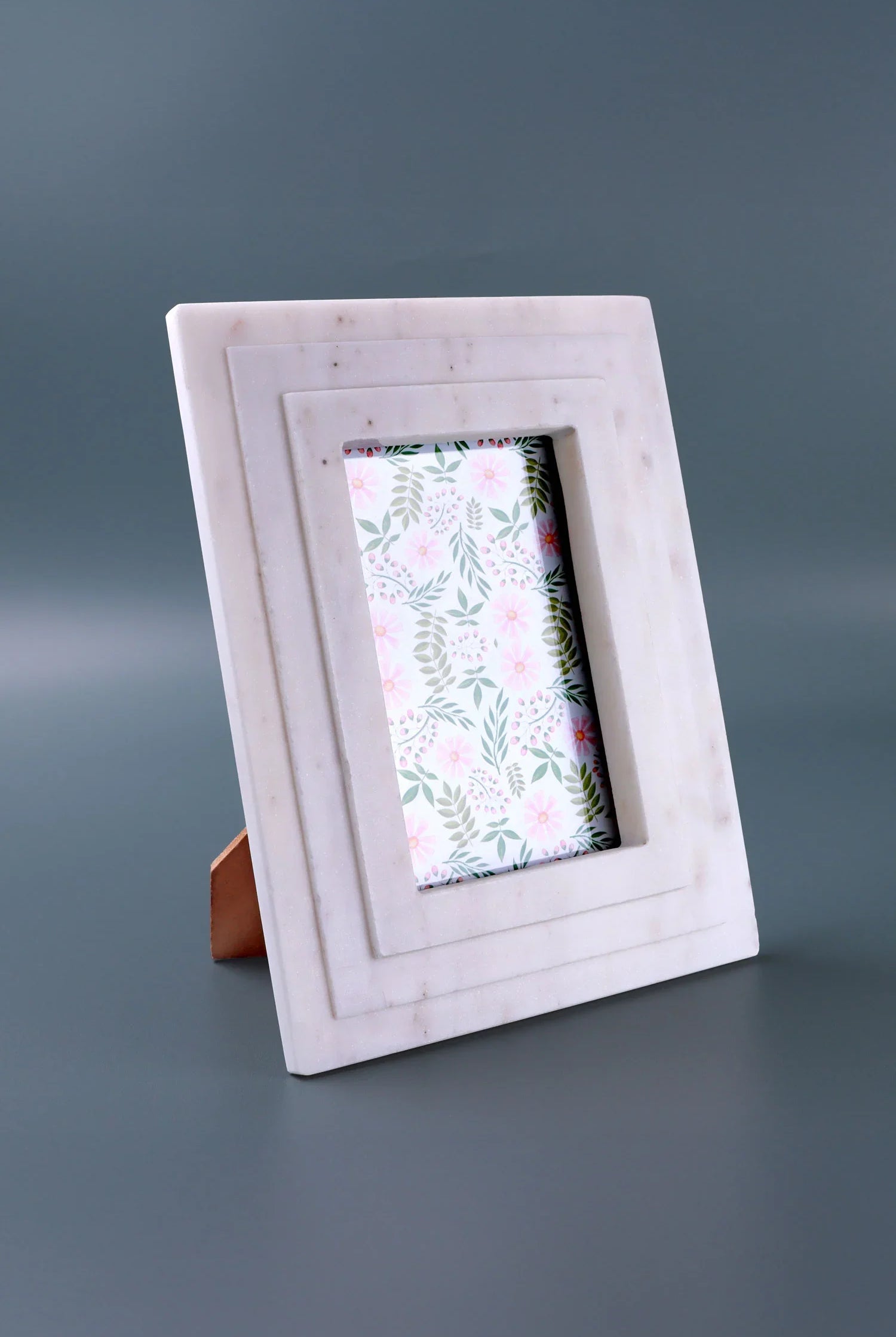 Roma Gradus Handcrafted Marble Photo Frame Stepped Architectural Picture Display - G Decor