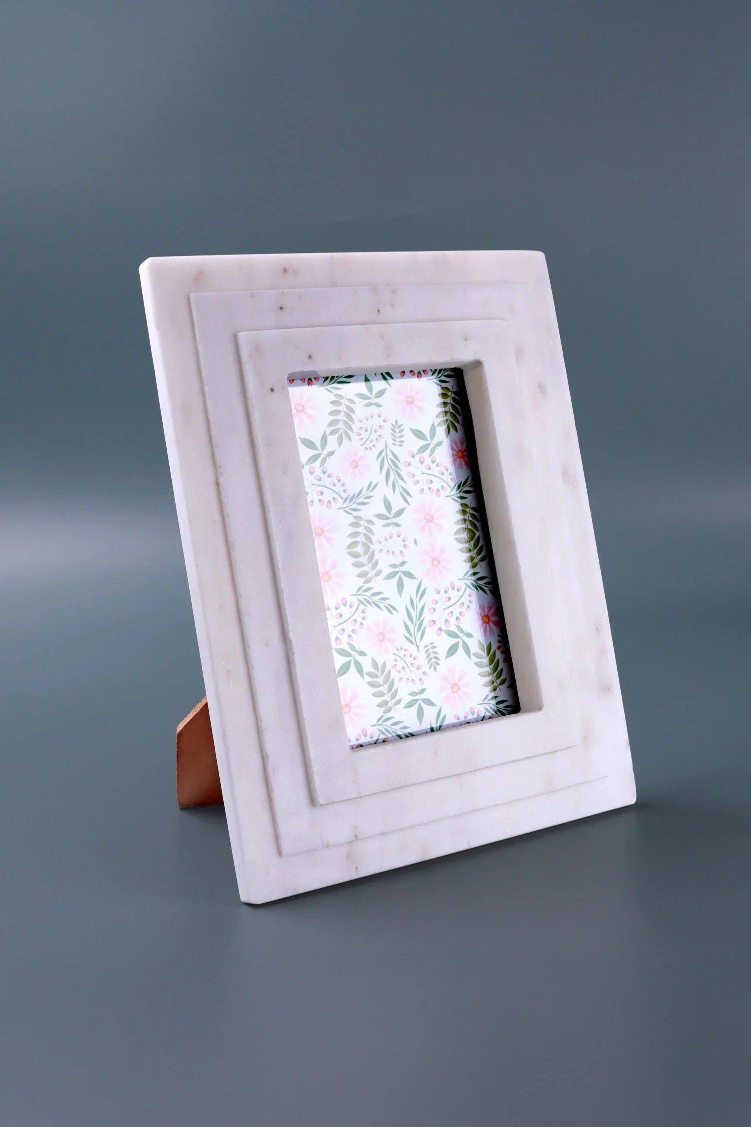 Roma Gradus Handcrafted Marble Photo Frame Stepped Architectural Picture Display - G Decor