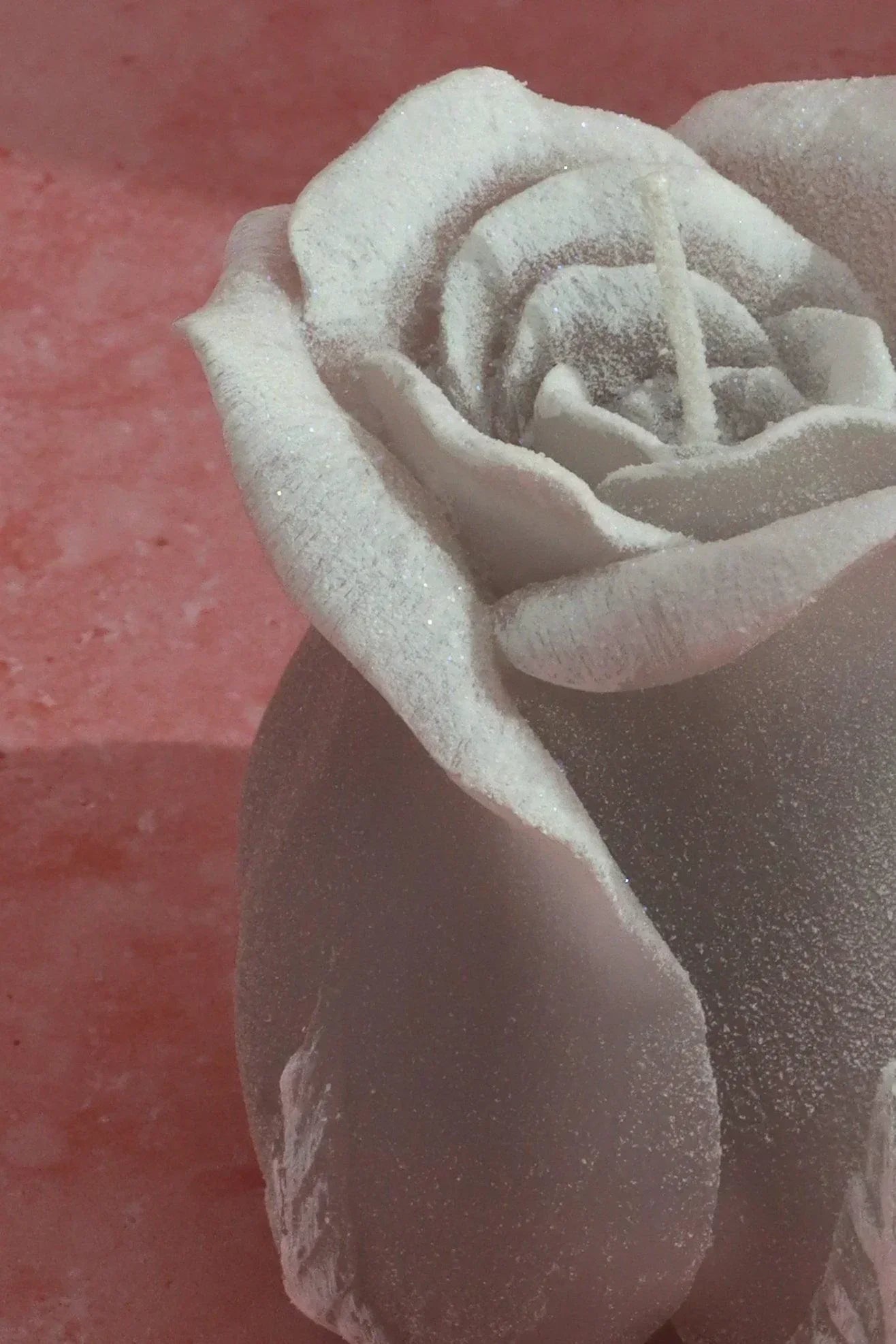 Rosabella Grey Mist Rose Hand-Finished Sculpted Rose Candle in Gentle Grey - G Decor