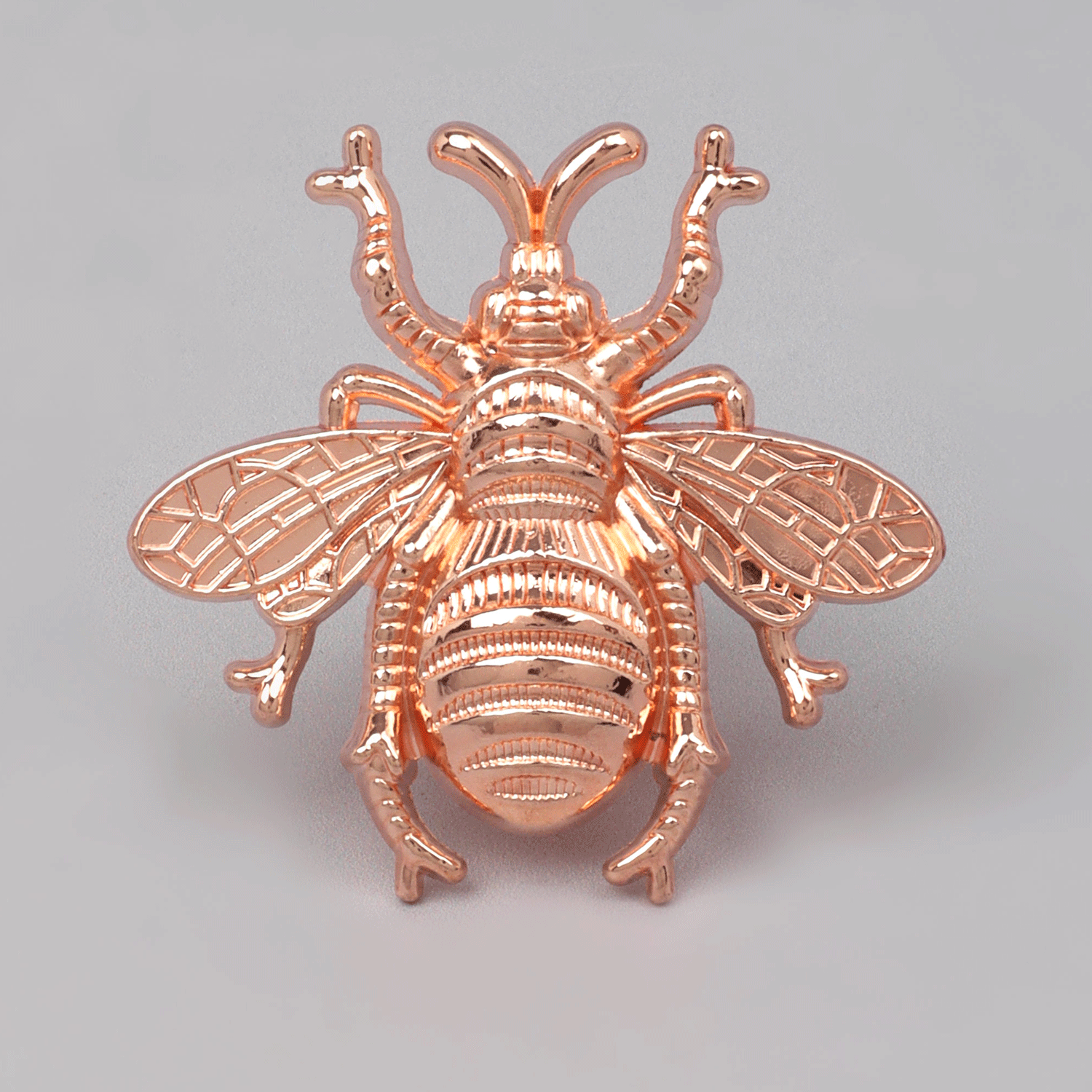Rose Gold Queen Bee Handle And Silver Honeybee Knob - G Decor