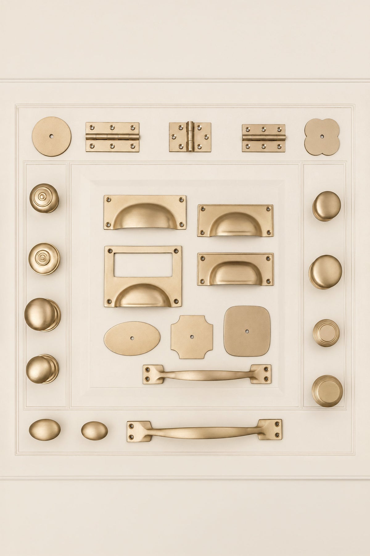 Satin Brass Collection 1 solid brass hardware