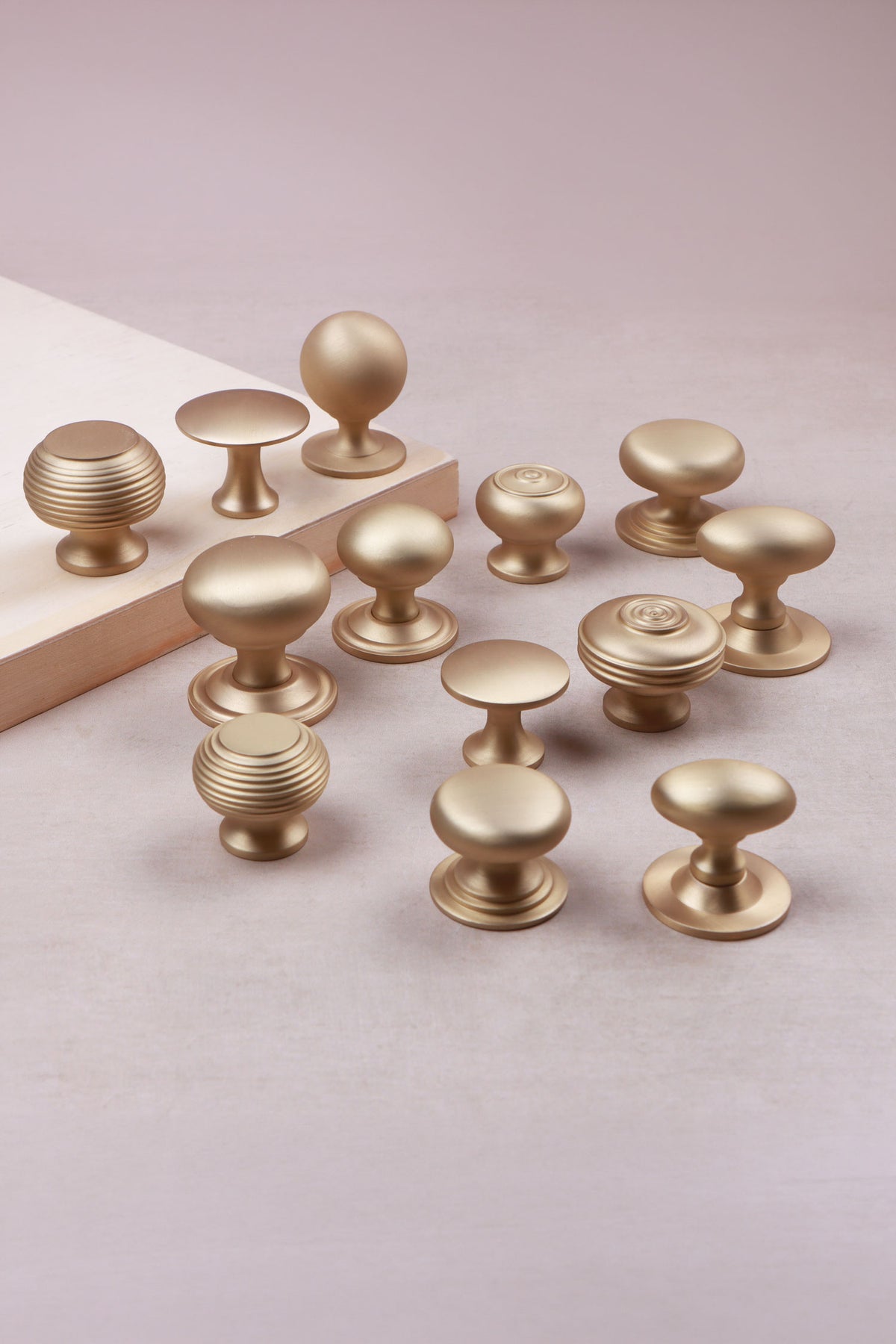 Satin Brass Door Knobs Collection solid brass hardware