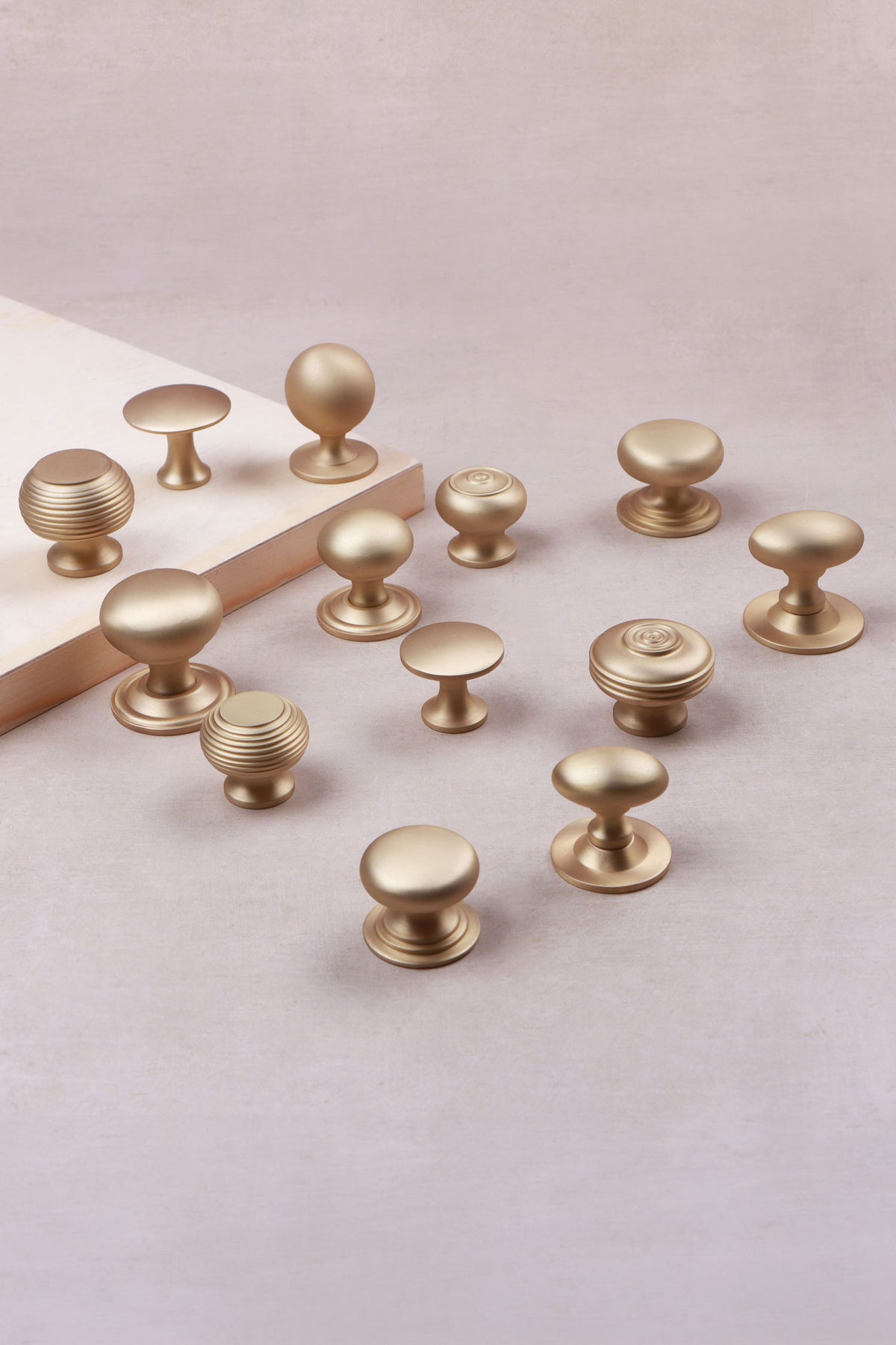 Satin Brass Door Knobs Collection solid brass hardware, second view