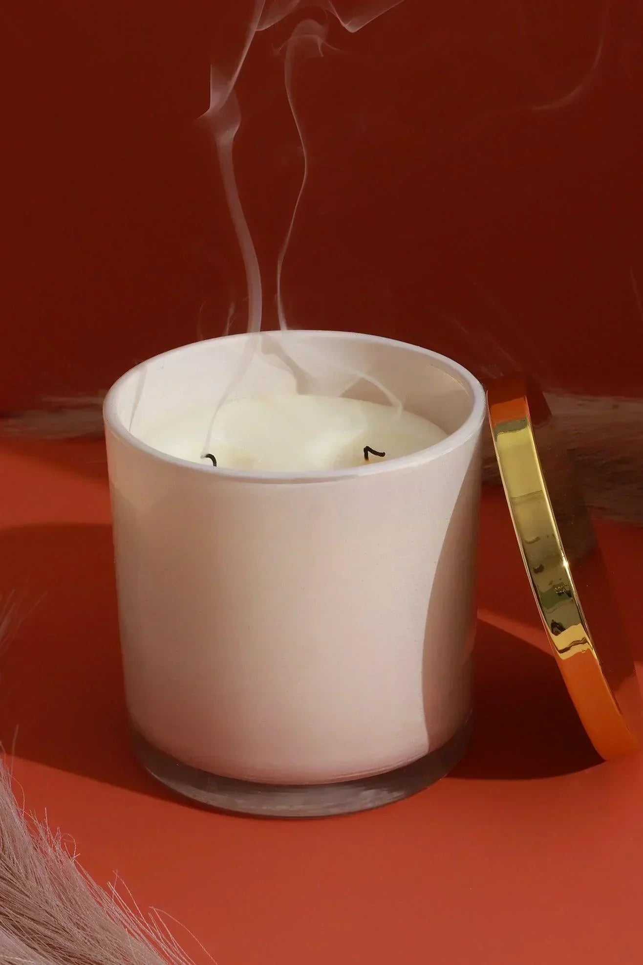 Scented Luna White Jasmine Soy Glass Large, Perfect for Meditation, Jar Candle - G Decor