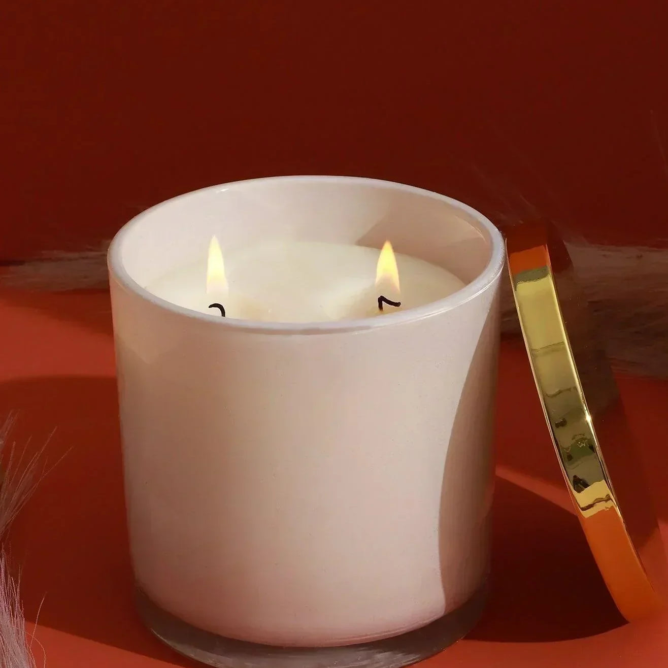 Scented Luna White Jasmine Soy Glass Large, Perfect for Meditation, Jar Candle - G Decor