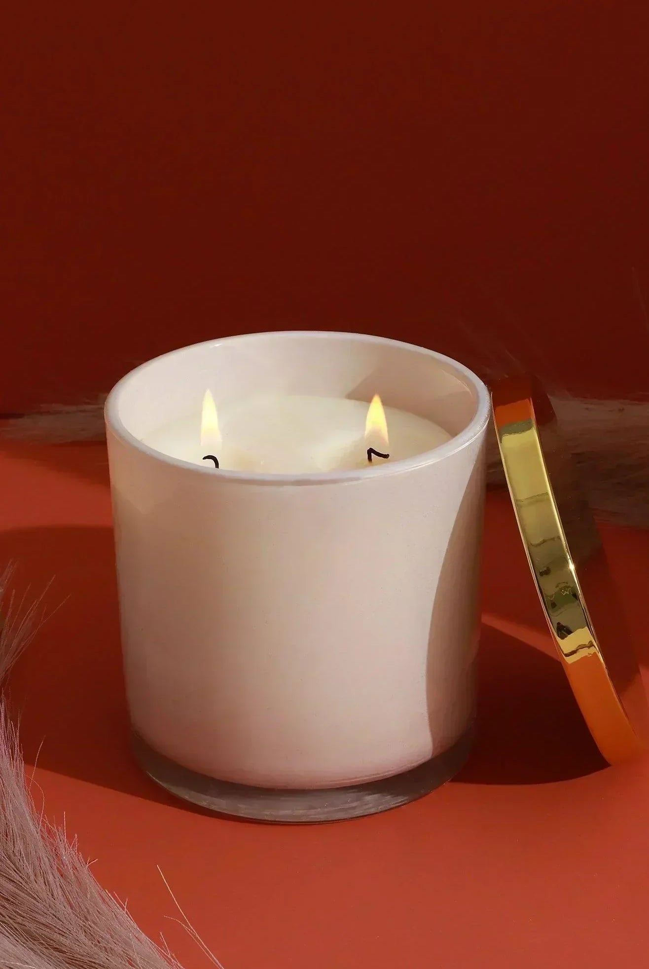 Scented Luna White Jasmine Soy Glass Large, Perfect for Meditation, Jar Candle - G Decor