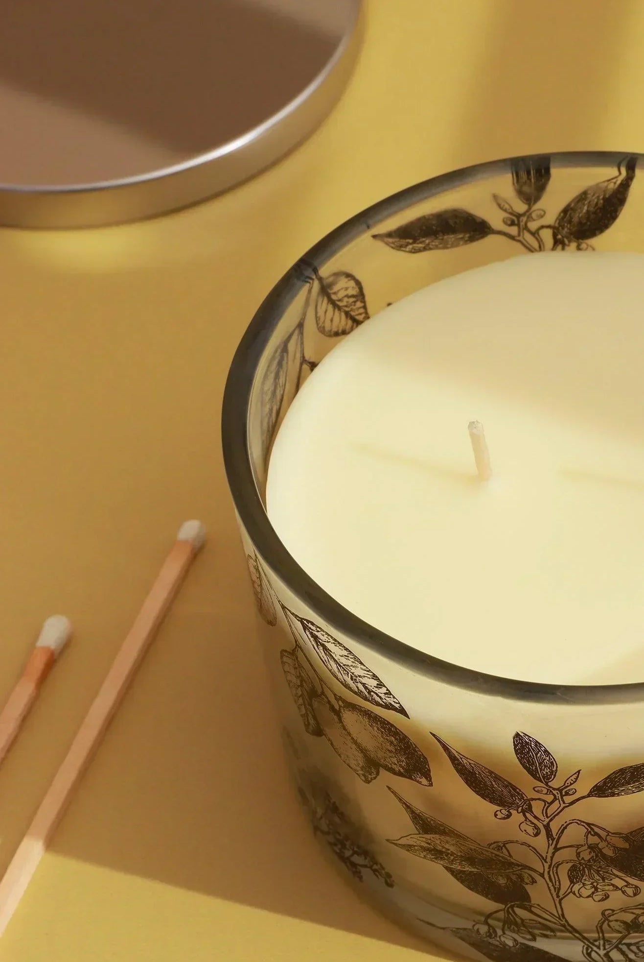 Scented Sicily Sandalwood Lime and Basil Soy, Perfect for Meditation, Large Jar - G Decor