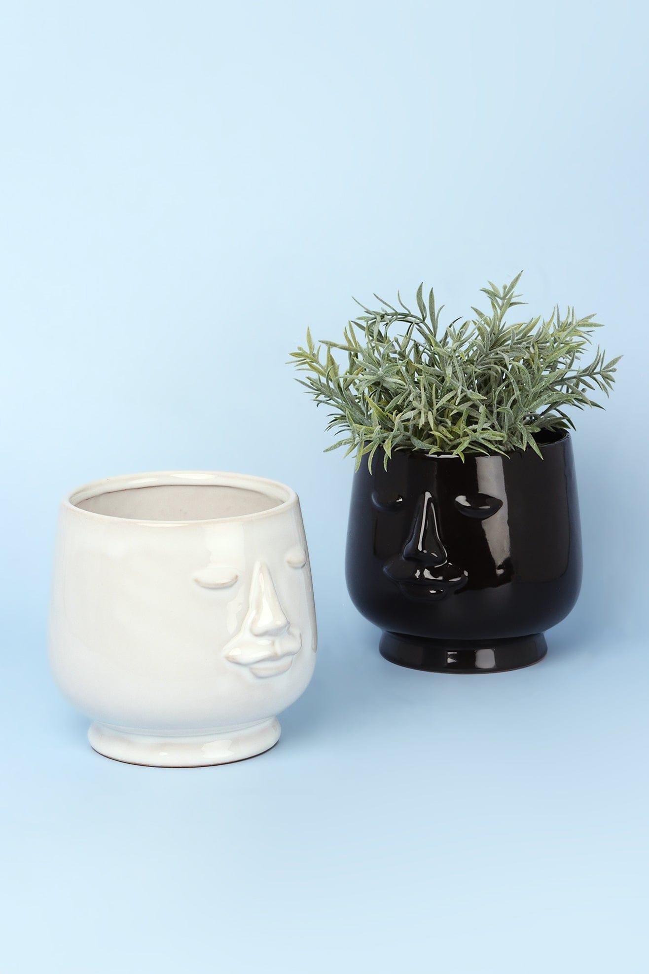 Serene Ceramic Face Planter - G Decor