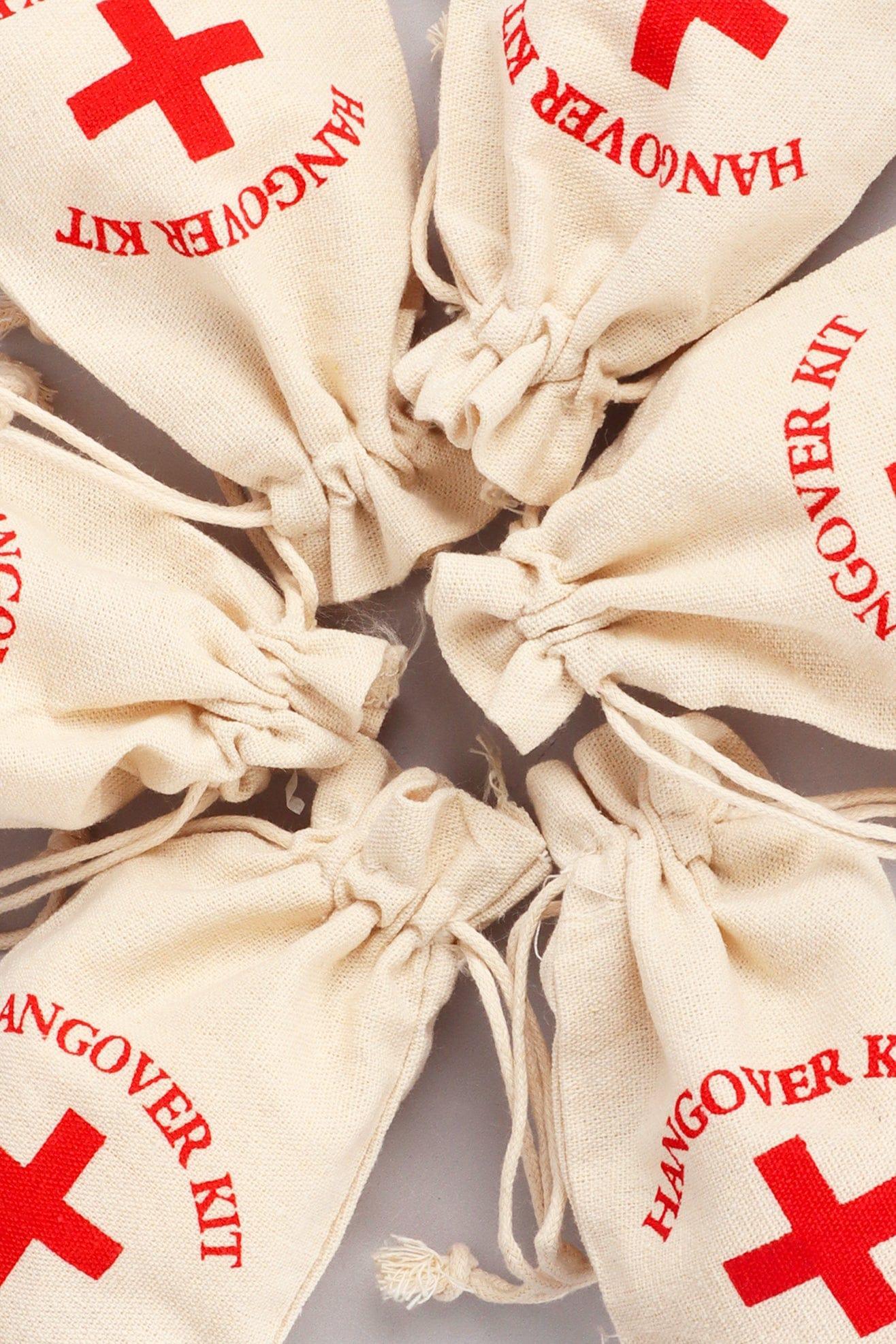 Set of 2 Hessian Bags Hangover Recovery Kit - G Decor