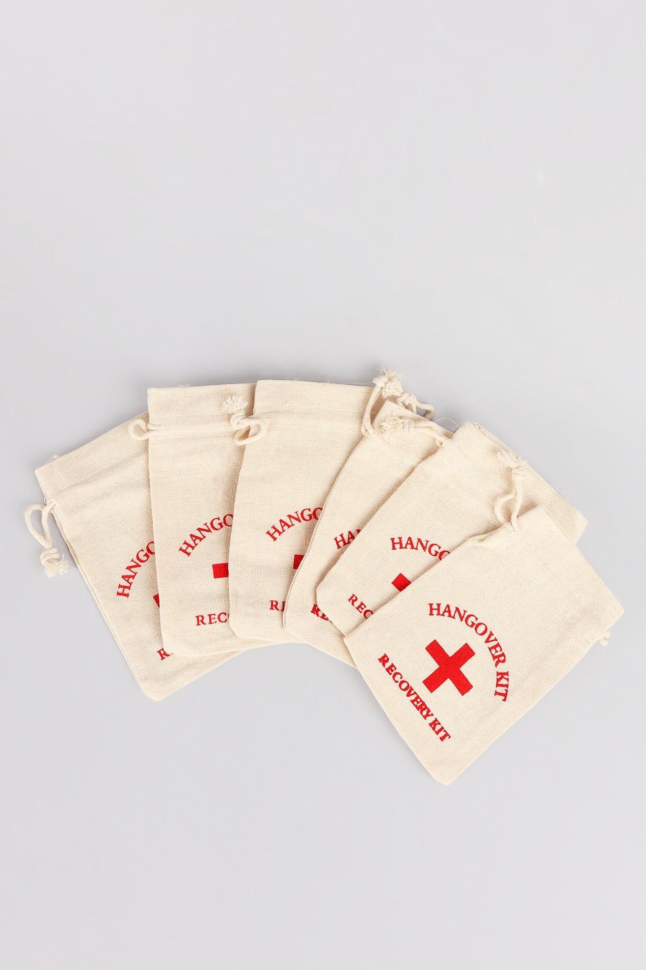 Set of 2 Hessian Bags Hangover Recovery Kit - G Decor