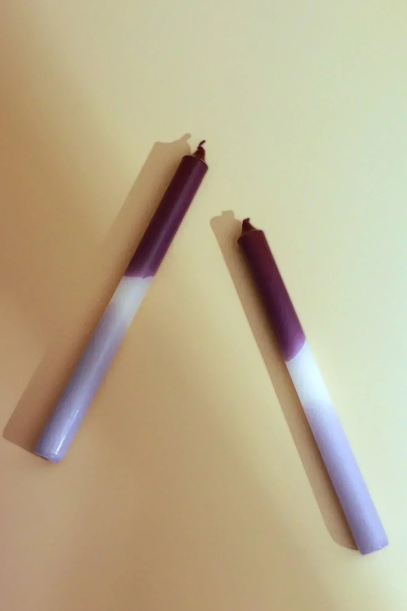 set-of-2-purplewhitelavender-dinner-candles-g-decor-50287 - G Decor