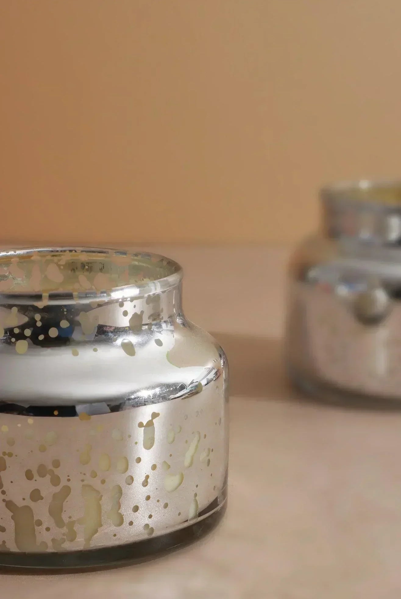 Set of 3 Aurielle Linen Fragrance Hand-Poured Soy Wax Jar Candles With Lid Mercury Silver Finish - G Decor