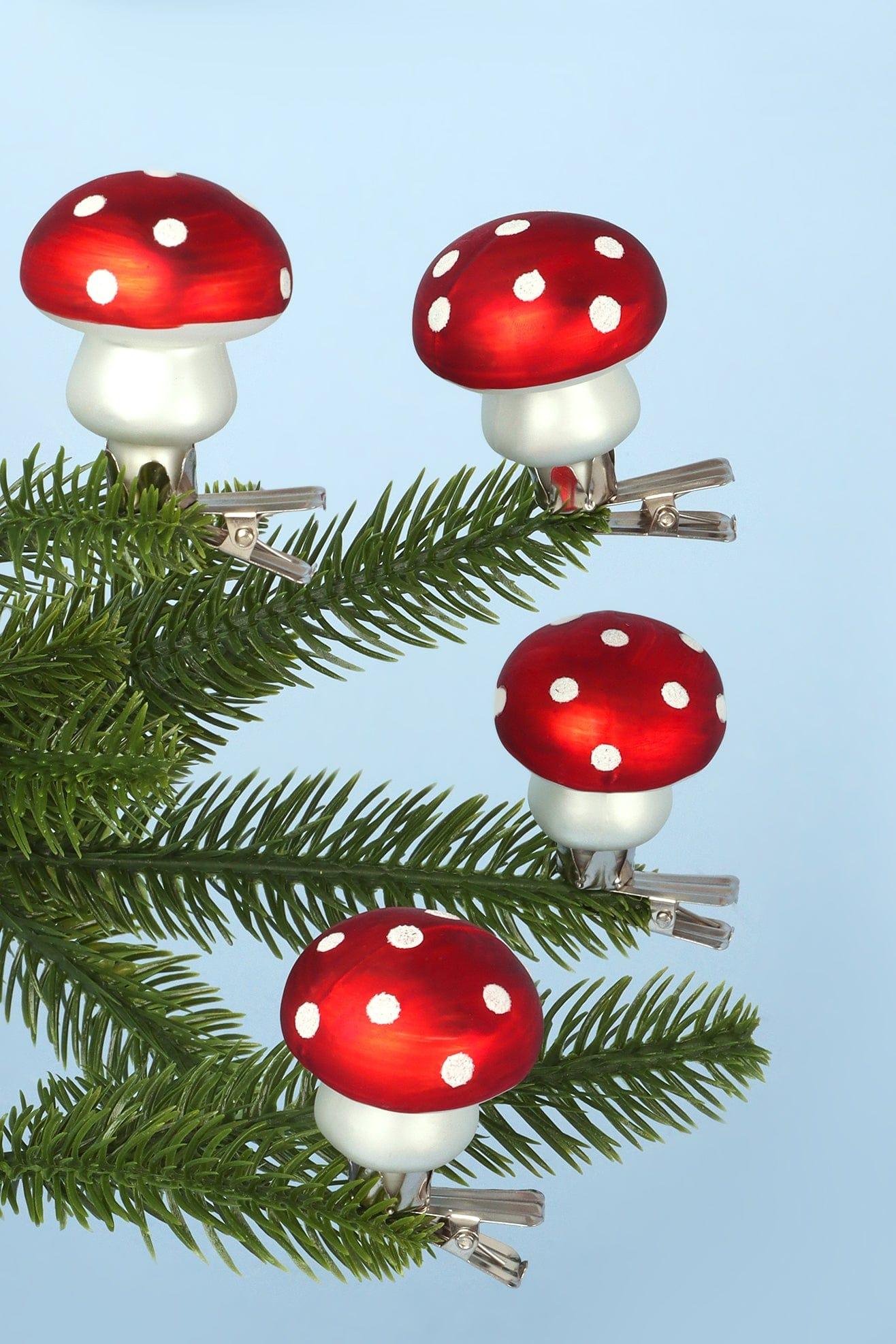 G Decor Holiday Mushroom Christmas Tree Clips.