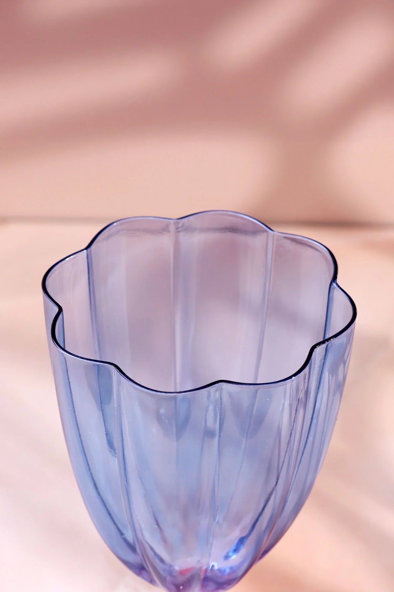 Set of 4 Laurent Glassware Collection Elegant Wine Glasses with Tall Stems & Fluted Bowl Design - G Decor