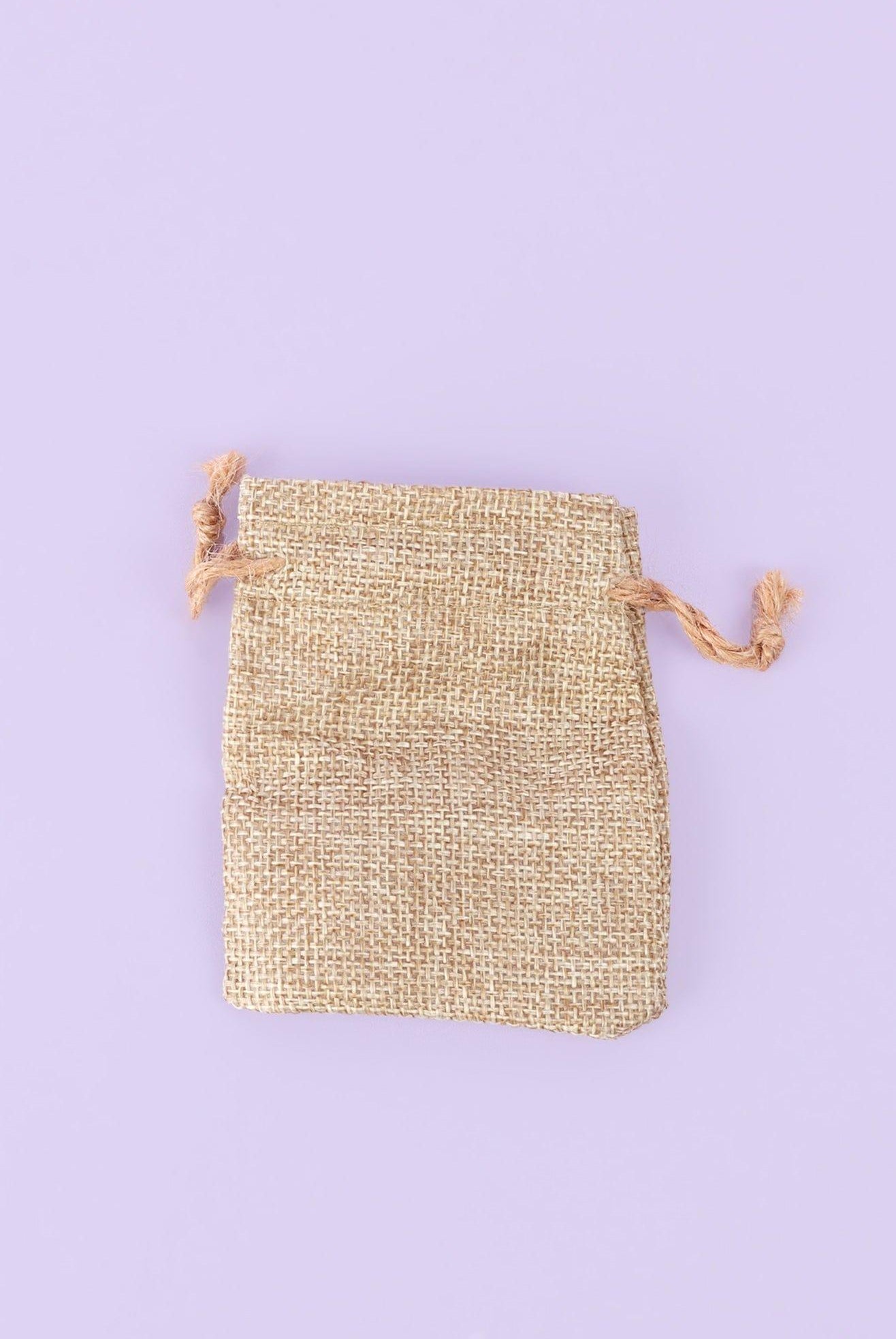 Set of 5 or 10 Eco Natural Jute Hessian Gift Bags with Drawstrings, Kraft Tags & Extra String - G Decor