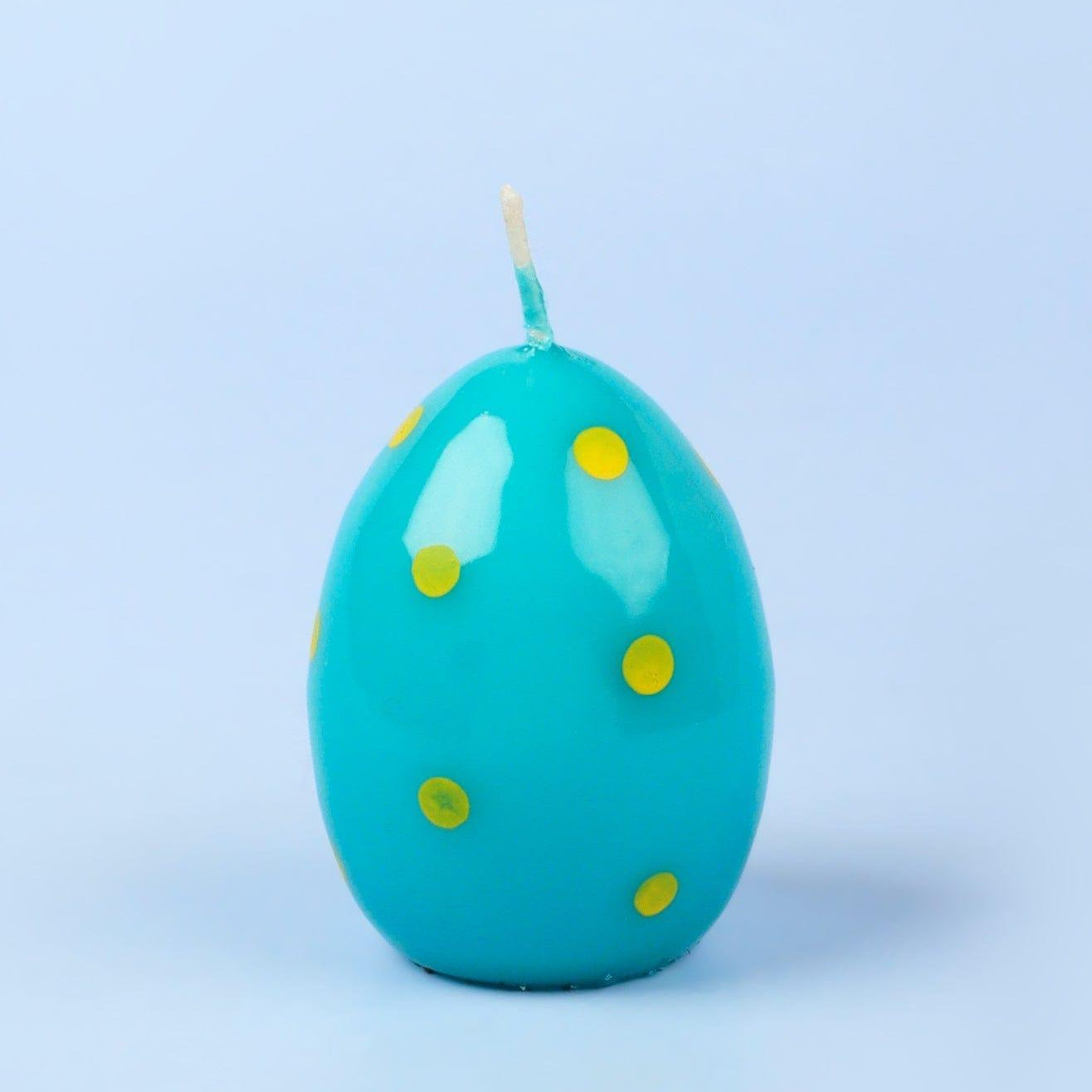 Set of 6 Easter Egg Candles - Blue - G Decor