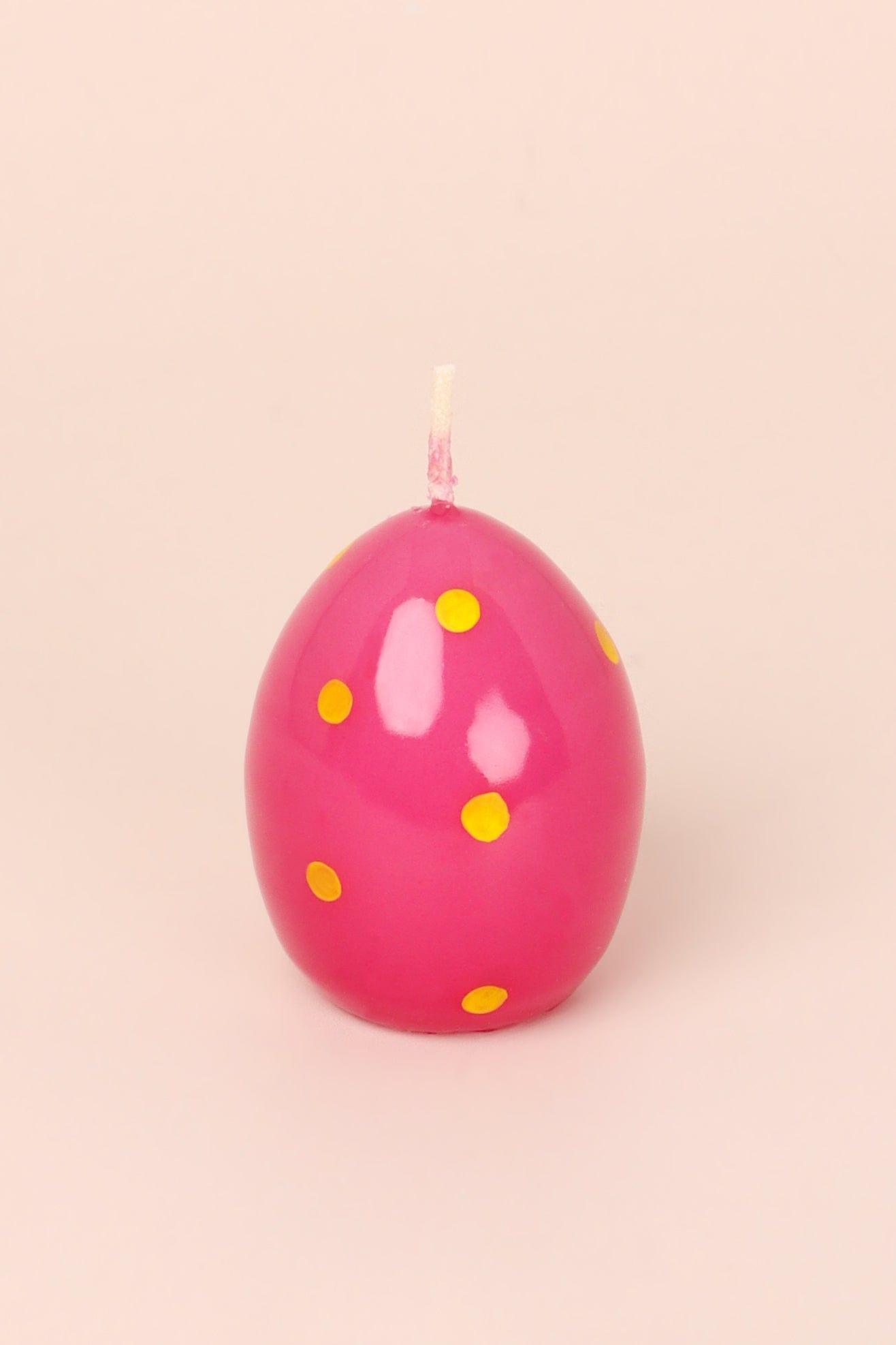 Set of 6 Easter Egg Candles - Pink - G Decor