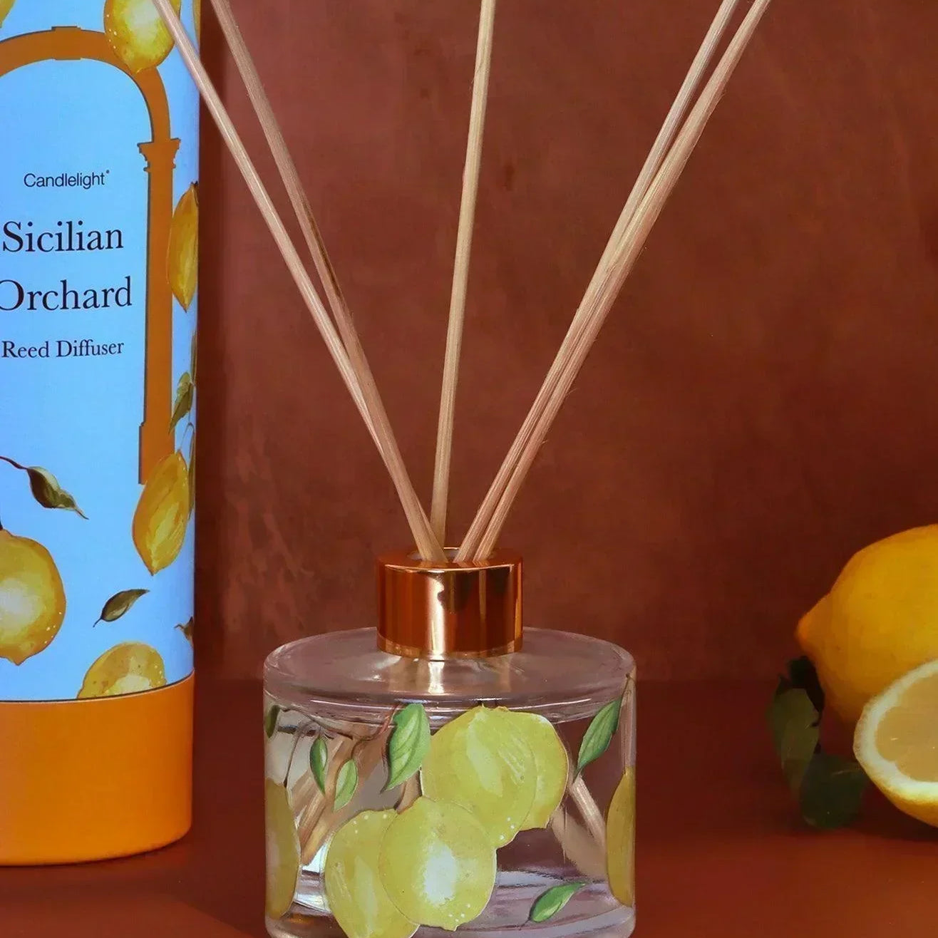 Sicilian Orchard Scented Reed Diffuser with Gift Box - G Decor