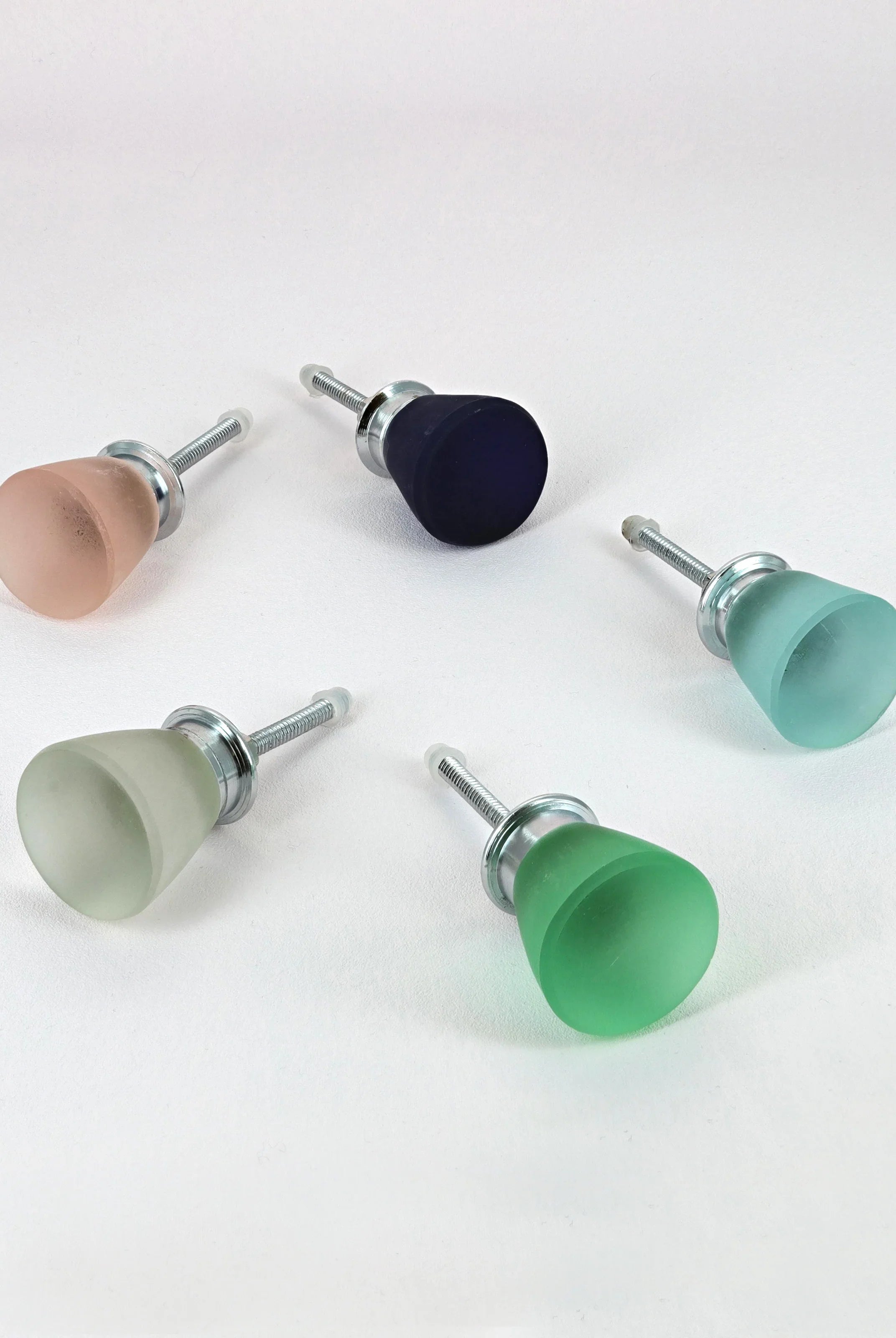 Sienna Frosted Flute Matt Glass Pull Knob - G Decor