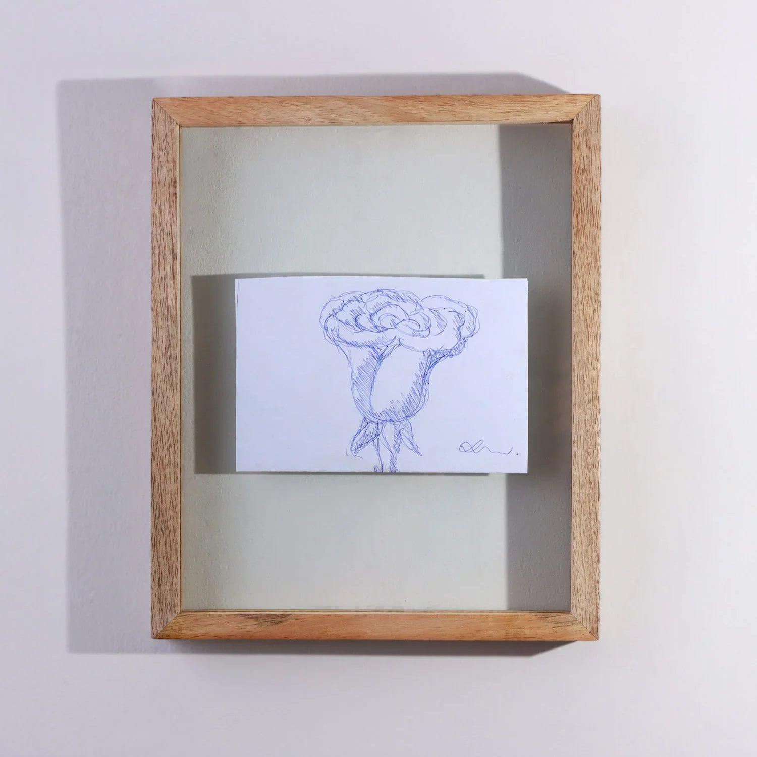 Taru Handmade Hanging Mango Wood Frame Duble Clear Large Glass Wall Display Portrait & Landscape - G Decor