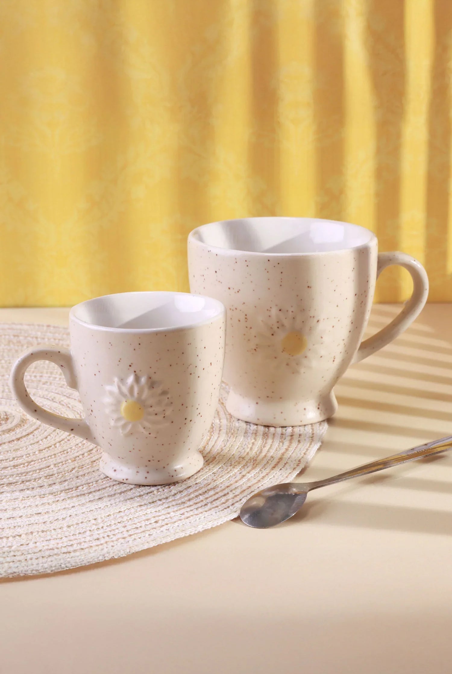 Tea, Coffee & Espresso Mug Collection Handmade & Hand-Painted Daisy Press Ceramic Cups - G Decor