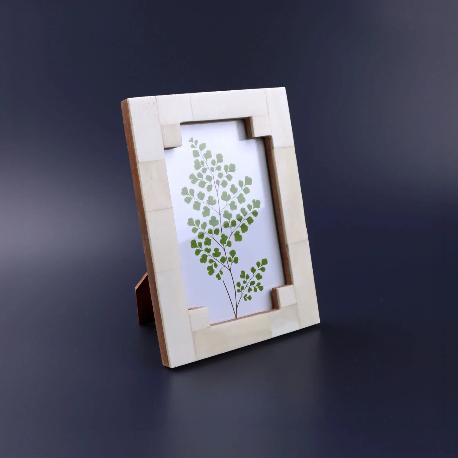 Tectura Handcrafted Horn Bone Photo Frame Architectural Cream Tones Picture Display - G Decor