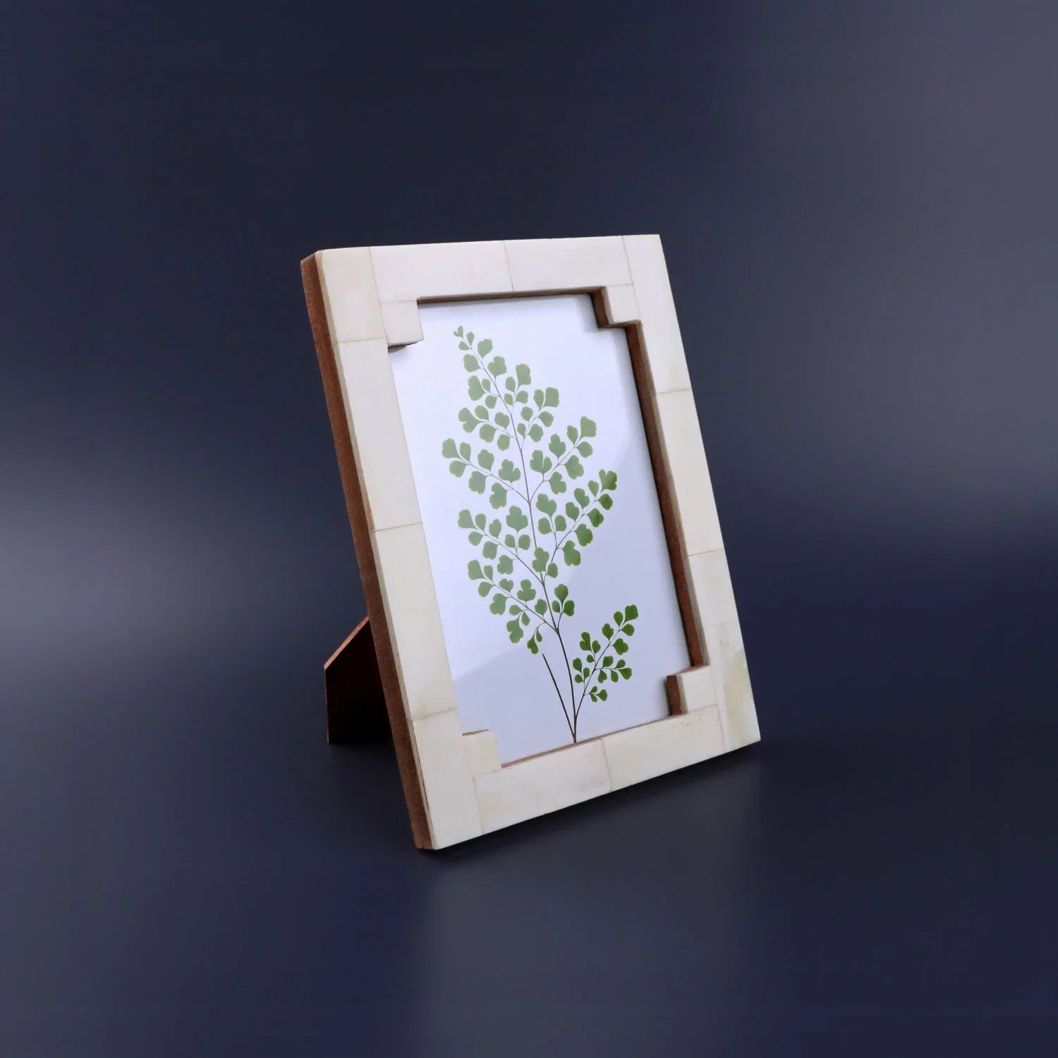 Tectura Handcrafted Horn Bone Photo Frame Architectural Cream Tones Picture Display - G Decor