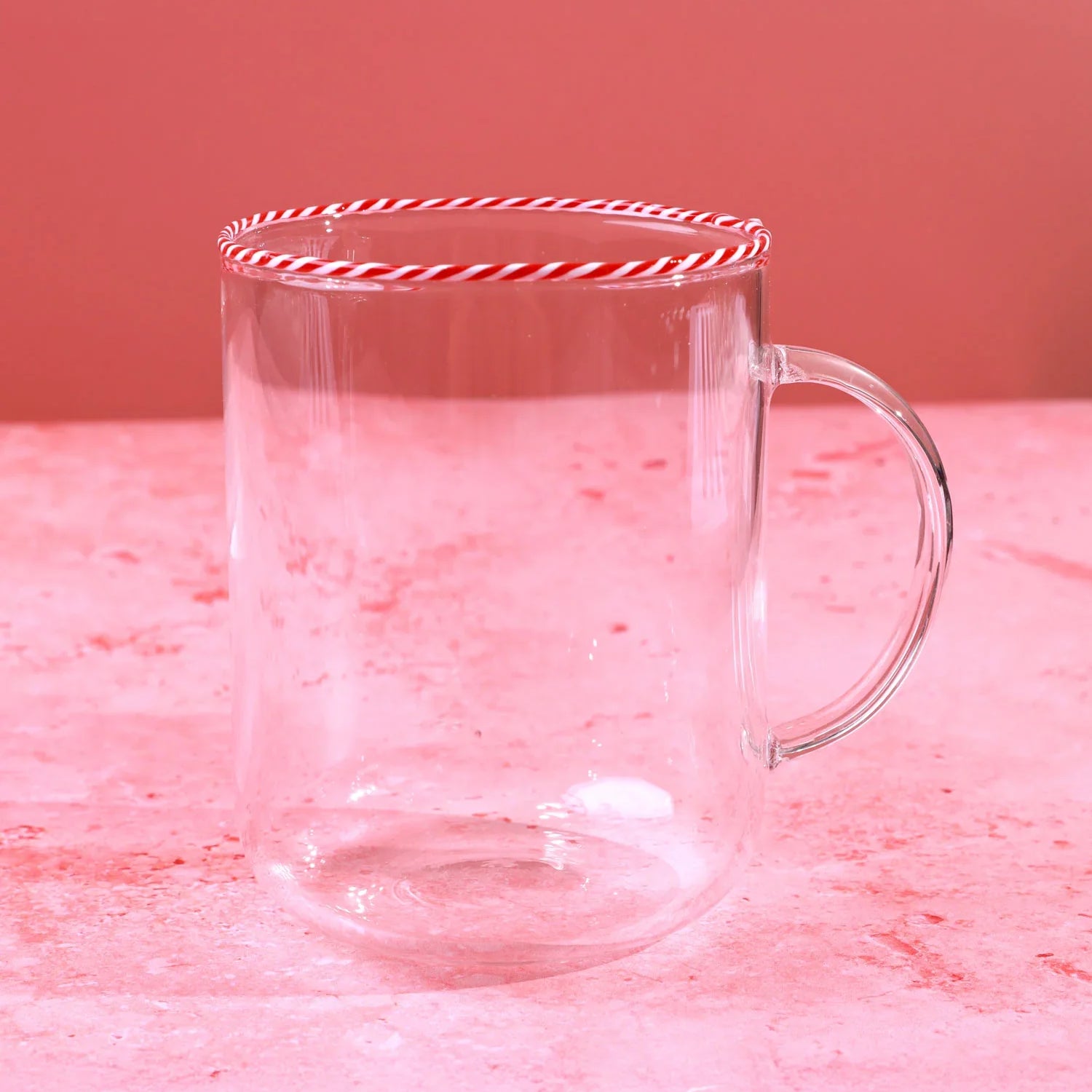 The Twist Rim Handcrafted Glassware Collection Tea Cups & Coffee Mugs in Red, Blue and Green - G Decor