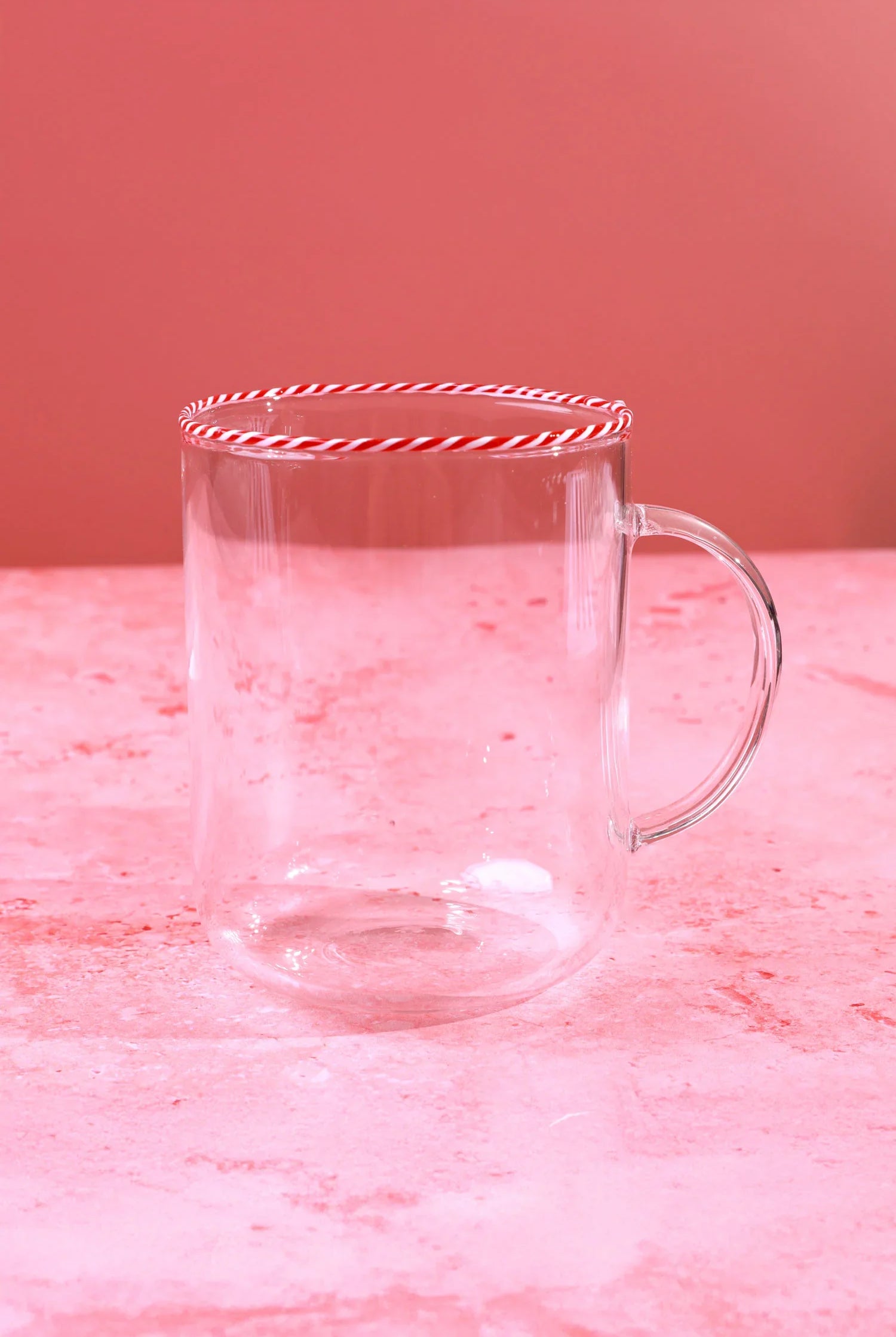 The Twist Rim Handcrafted Glassware Collection Tea Cups & Coffee Mugs in Red, Blue and Green - G Decor