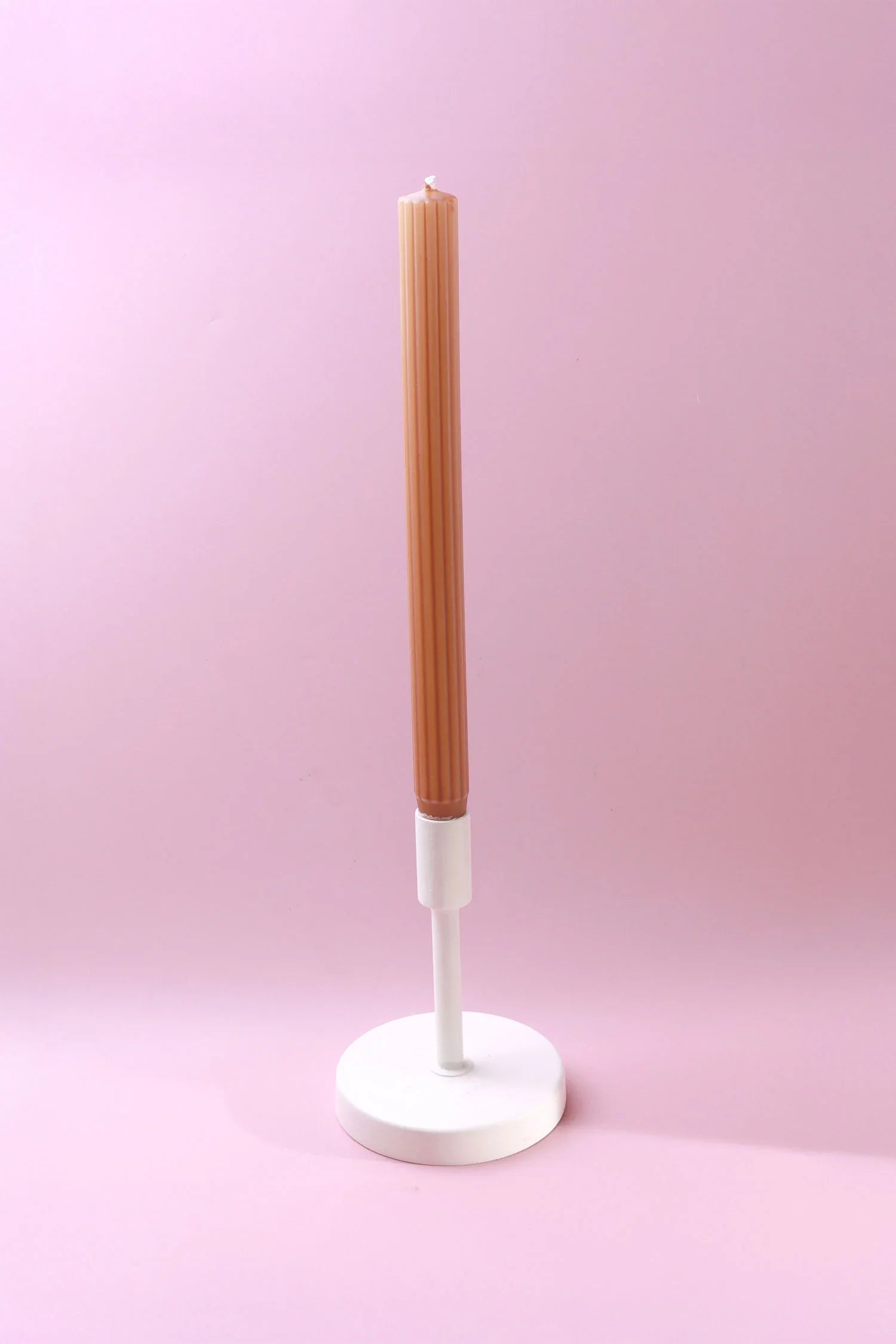 Velluto Bruciato Set of 2 Extra Tall Dinner & Taper Candles with Ribbed Velvet Matte Finish - G Decor