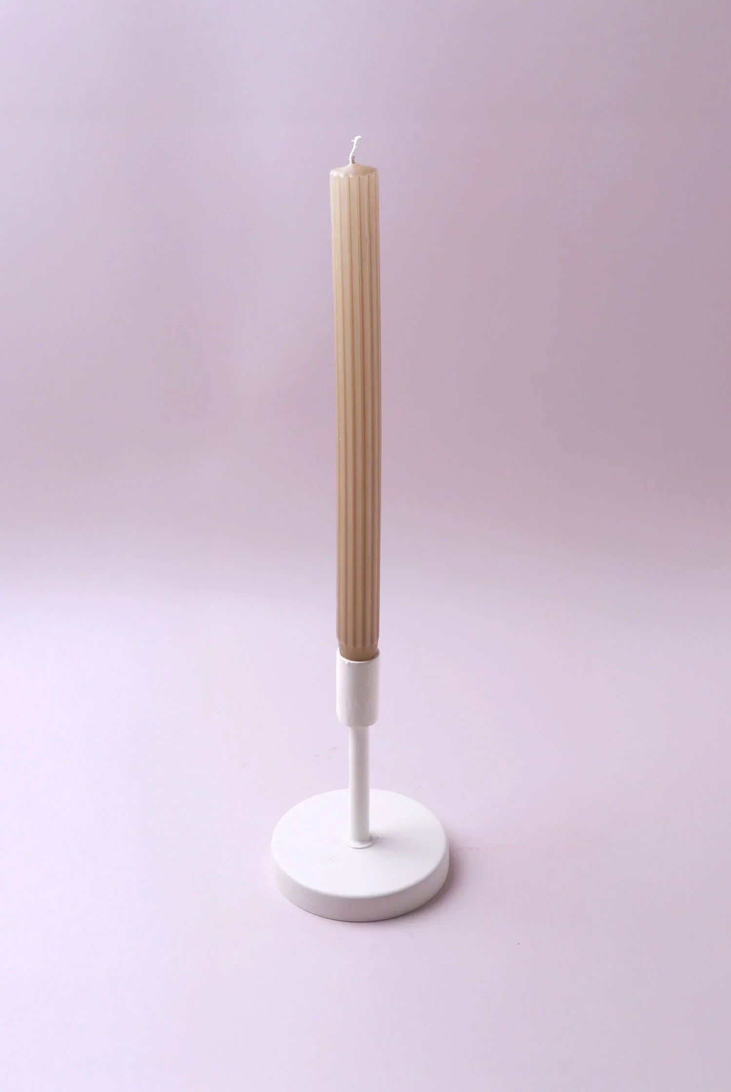 Velluto Noce Verde Set of 2 Extra Tall Dinner & Taper Candles with Ribbed Velvet Matte Finish - G Decor