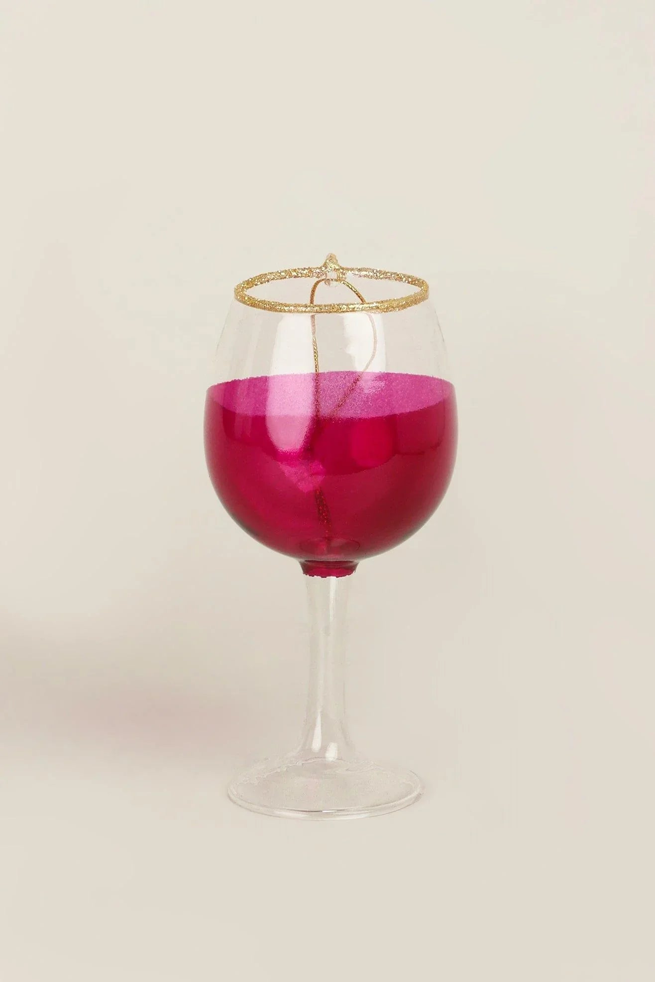 Vino Celebration Red Wine Bottle and Glass Christmas Tree Baubles — view 6, G Decor