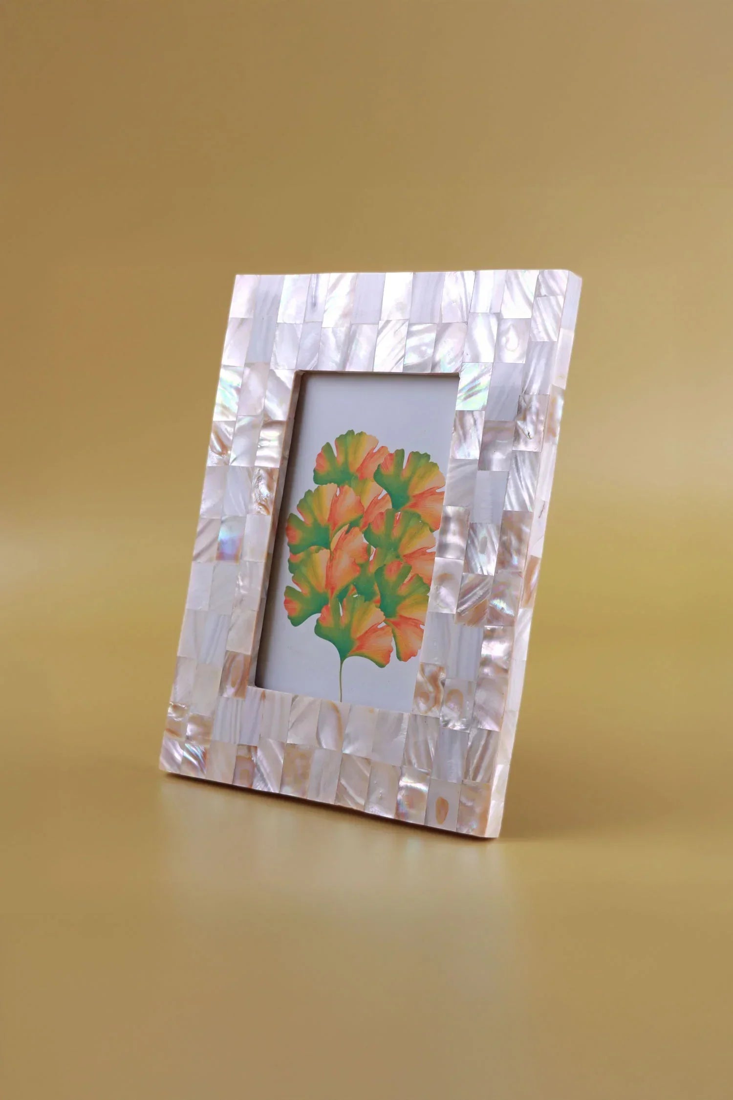 Vivianne Mother of Pearl Photo Frame in Opaline — alternate view, G Decor